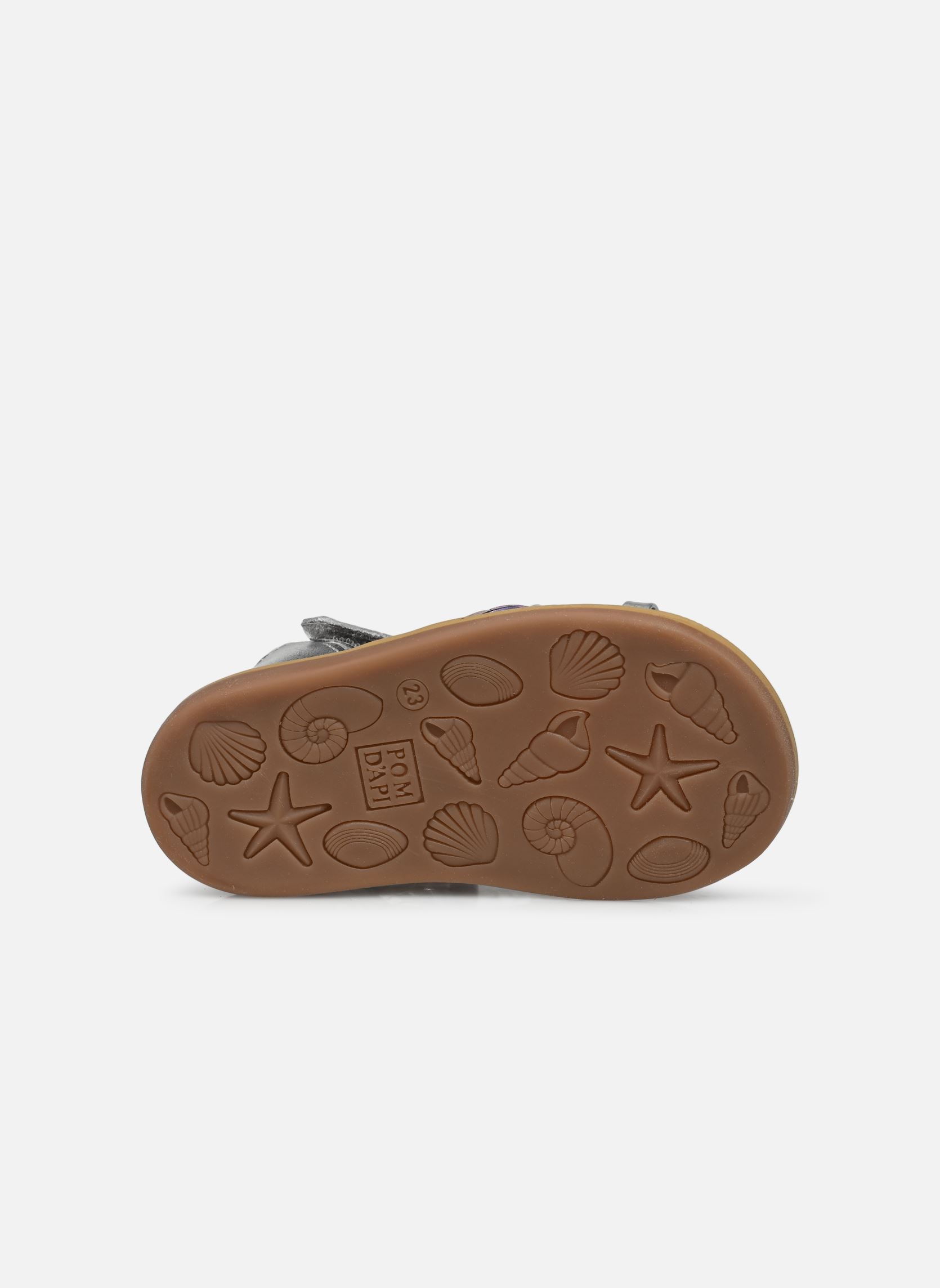 Sandales Poppy Tresse fille argent Pom d Api Sandales Poppy Tresse fille argent ARGENT