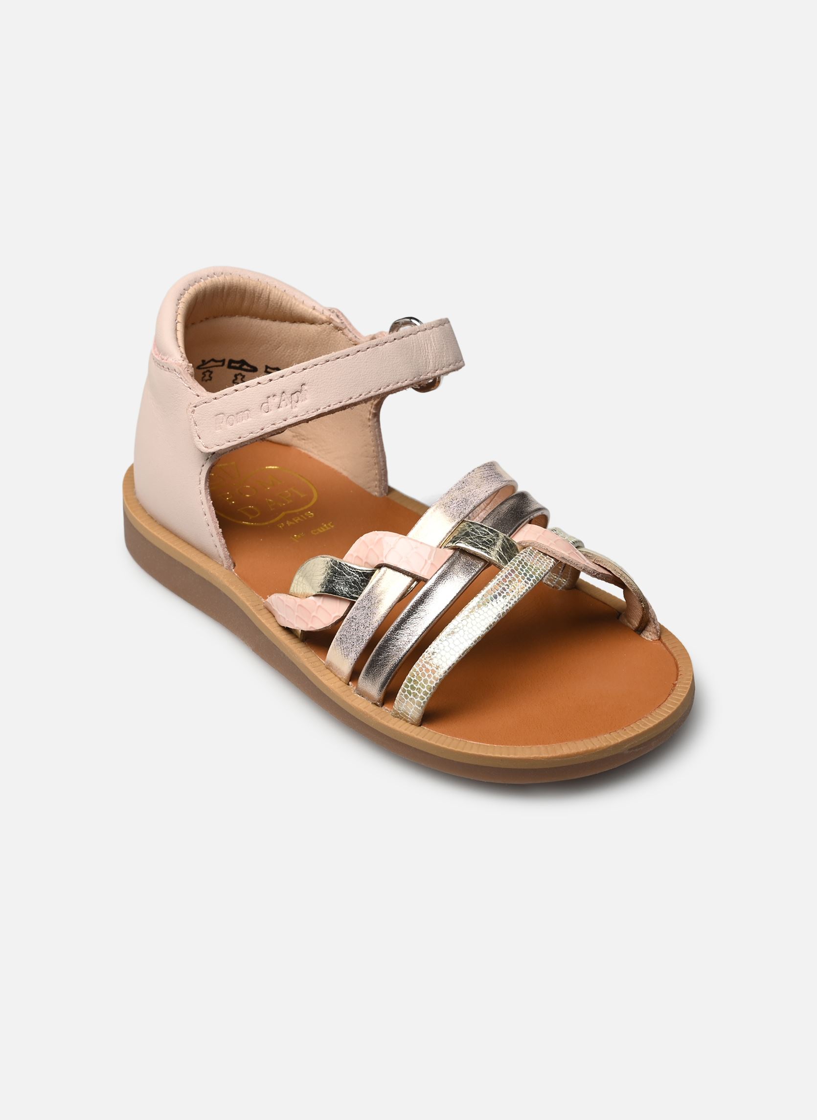 Sandalen Poppy Tresse mädchen rosa Pom d Api Sandalen Poppy Tresse mädchen rosa ROSE PERLE