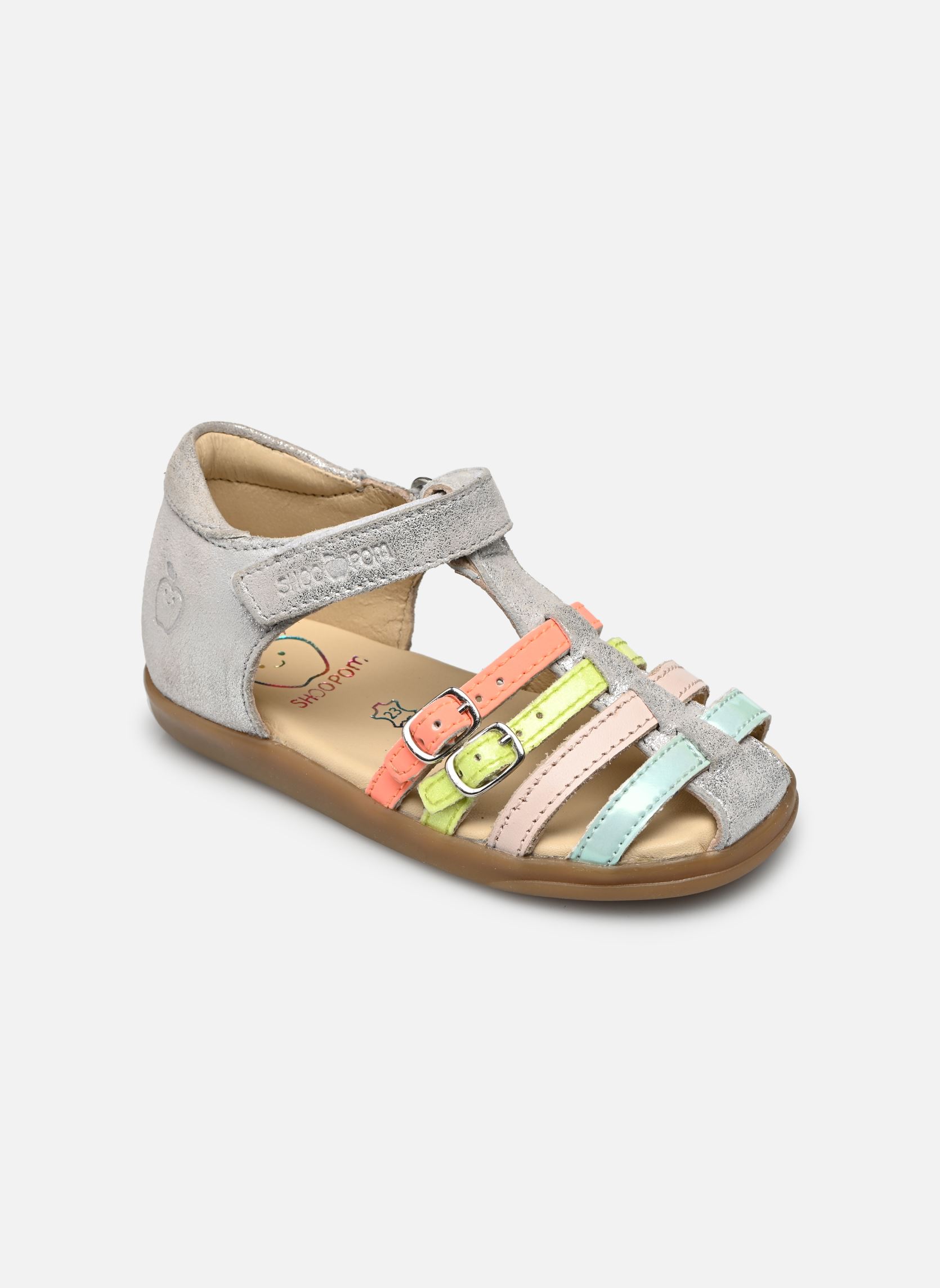 Sandalias Pika Spart niña plata Shoo Pom Sandalias Pika Spart niña plata SILVER - MULTI PASTEL 22