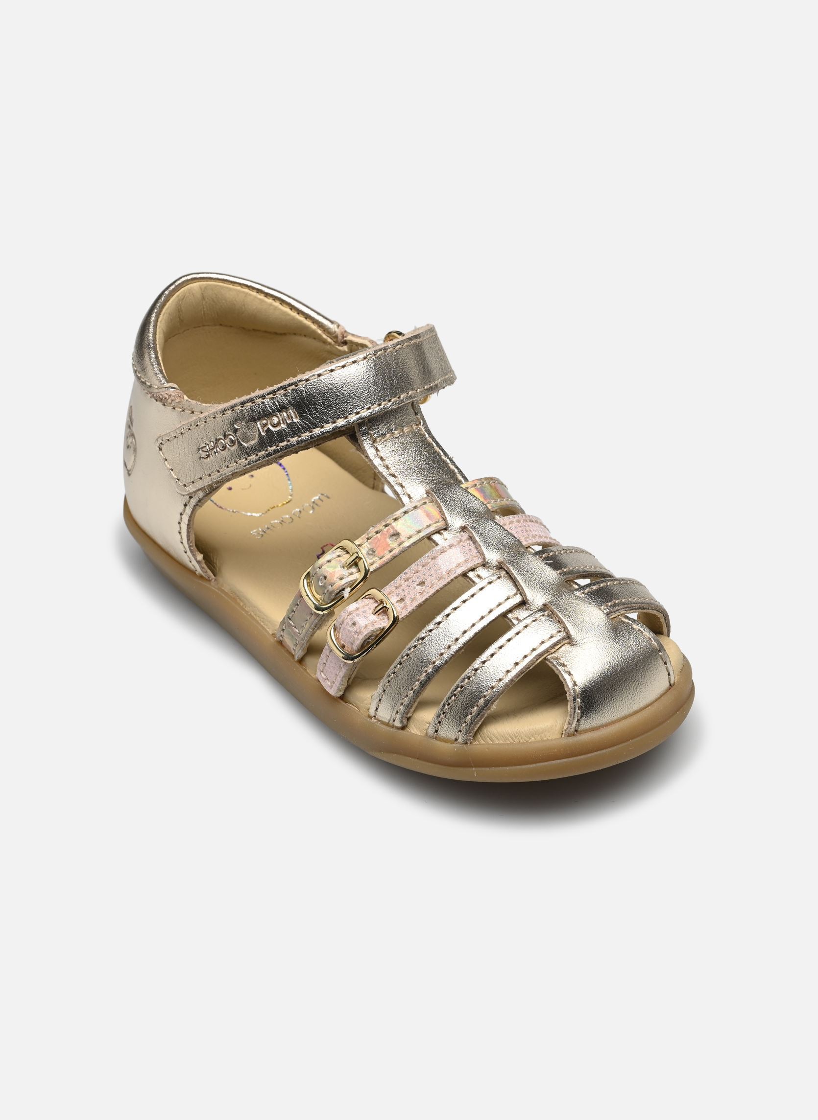 Sandales Pika Spart fille or et bronze Shoo Pom Sandales Pika Spart fille or et bronze PLATINE