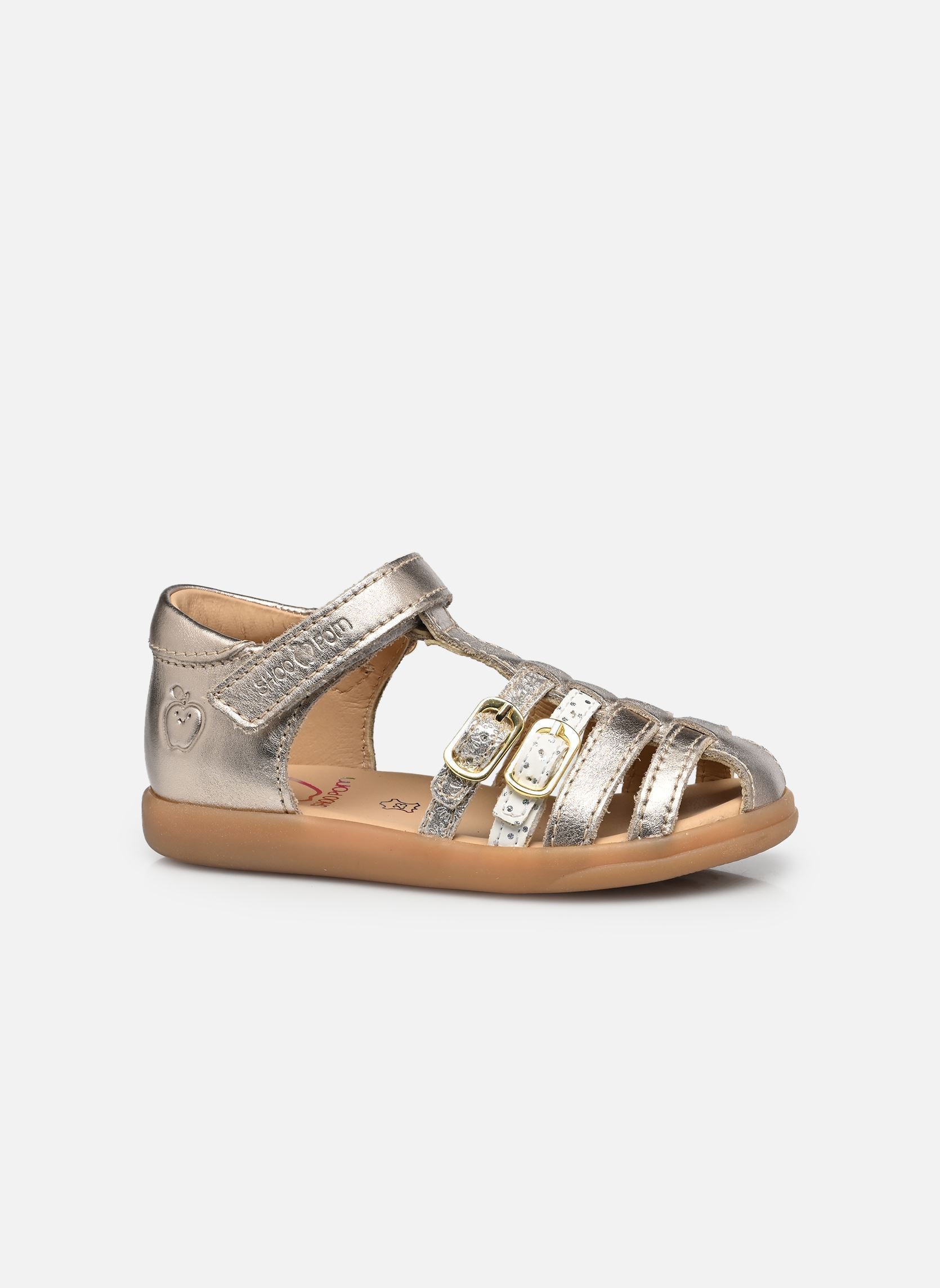 Sandales Pika Spart fille or et bronze Shoo Pom Sandales Pika Spart fille or et bronze PLATINE-WHITE PRINT
