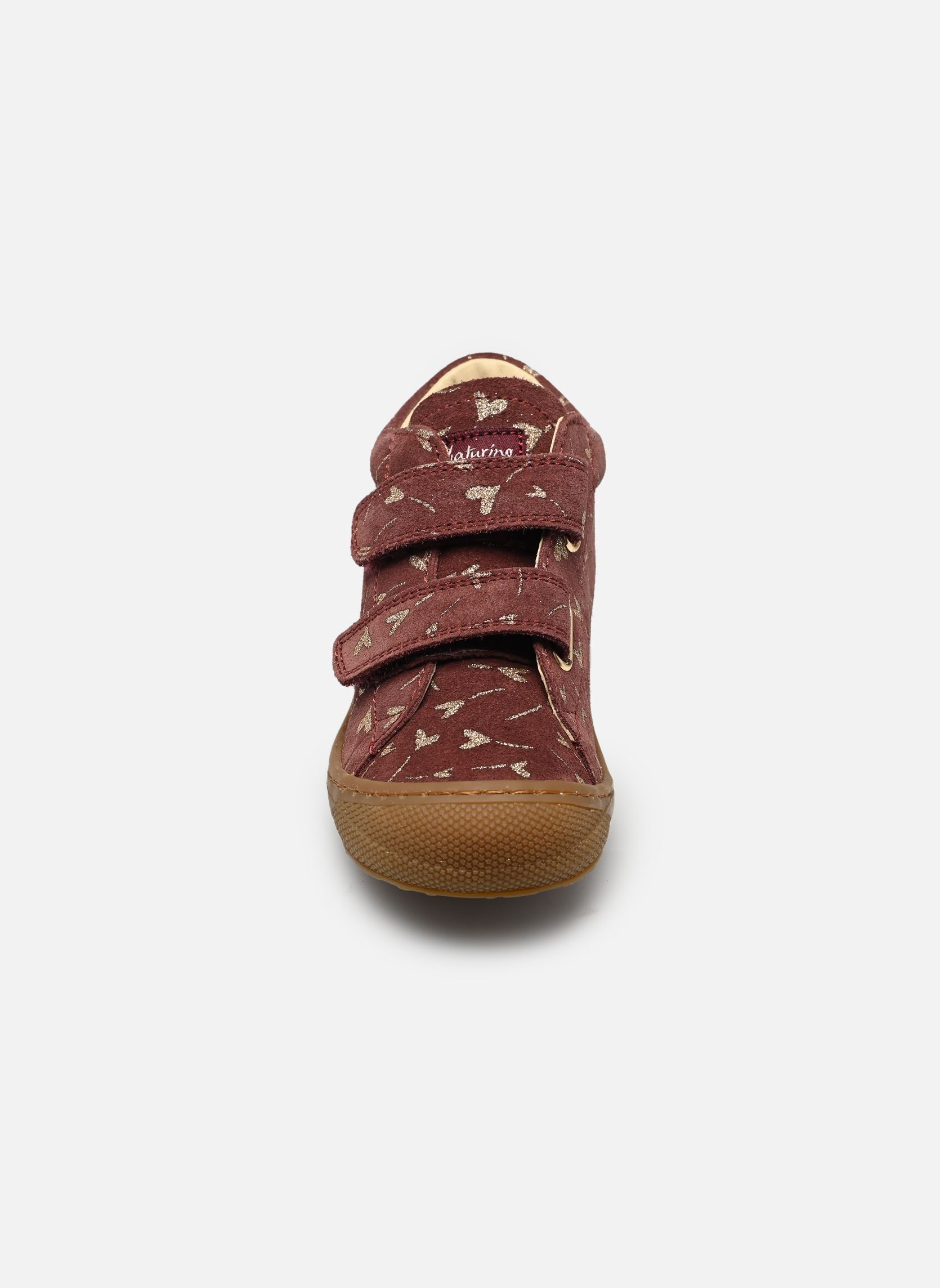 Schuhe für die ersten Schritte Cocoon VL mädchen bordeaux Naturino Schuhe für die ersten Schritte Cocoon VL mädchen bordeaux PR.GLITTER FLOWER HEART PRUNE