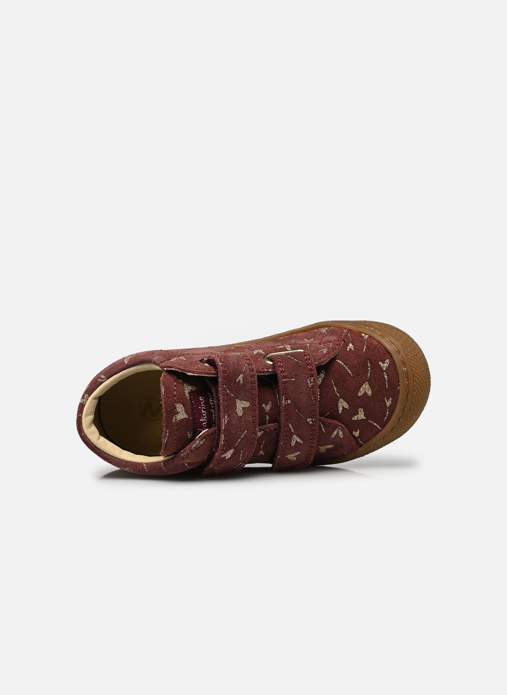 Schuhe für die ersten Schritte Cocoon VL mädchen bordeaux Naturino Schuhe für die ersten Schritte Cocoon VL mädchen bordeaux PR.GLITTER FLOWER HEART PRUNE