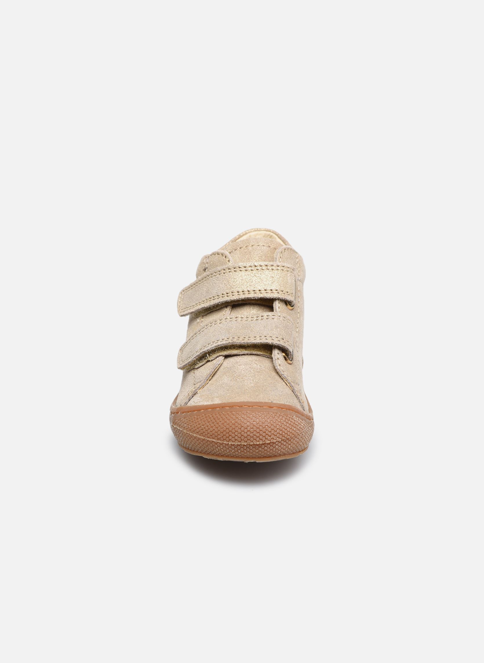Chaussures premiers pas Cocoon VL fille or et bronze Naturino Chaussures premiers pas Cocoon VL fille or et bronze Glitter Platino
