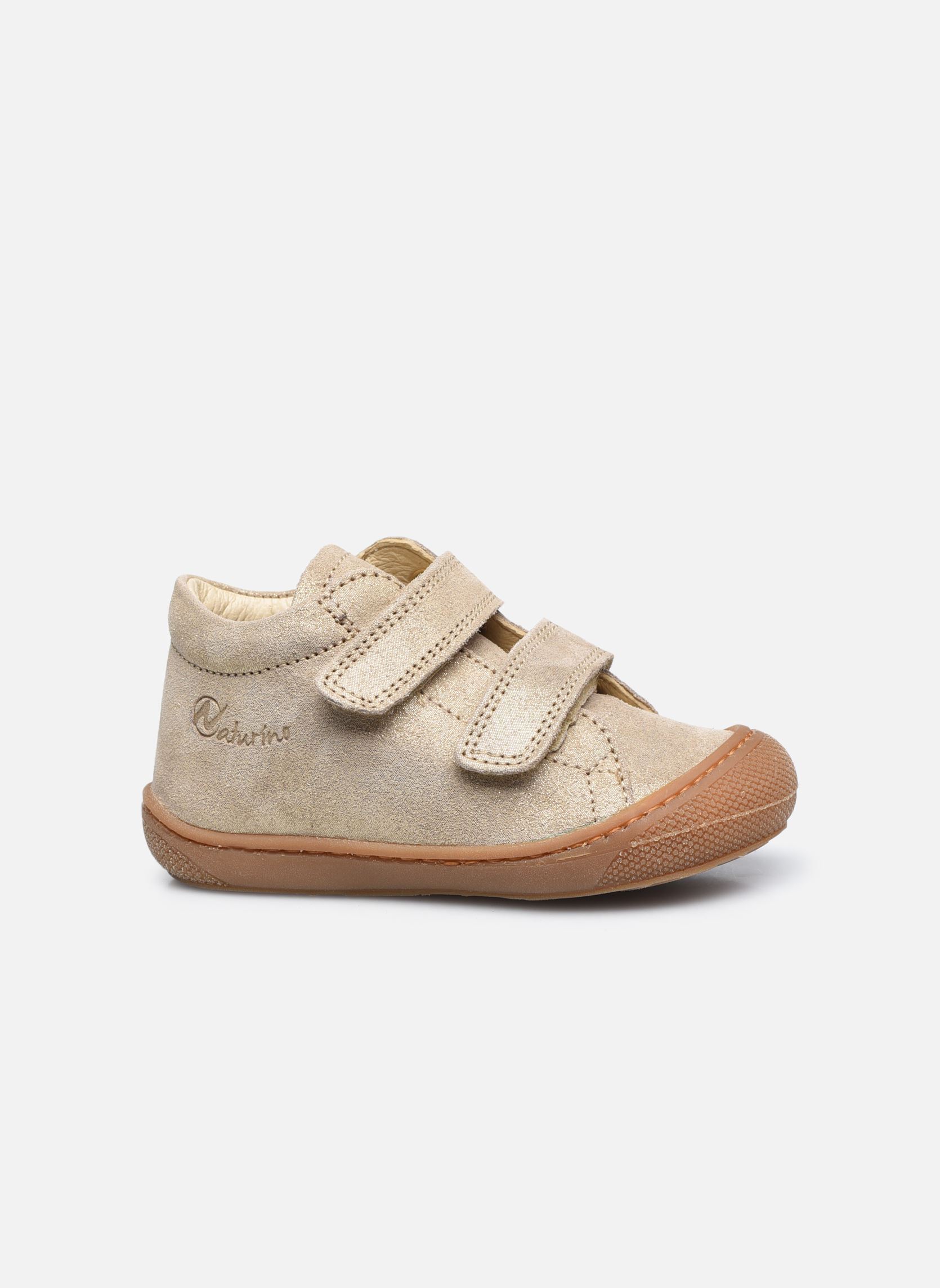Chaussures premiers pas Cocoon VL fille or et bronze Naturino Chaussures premiers pas Cocoon VL fille or et bronze Glitter Platino