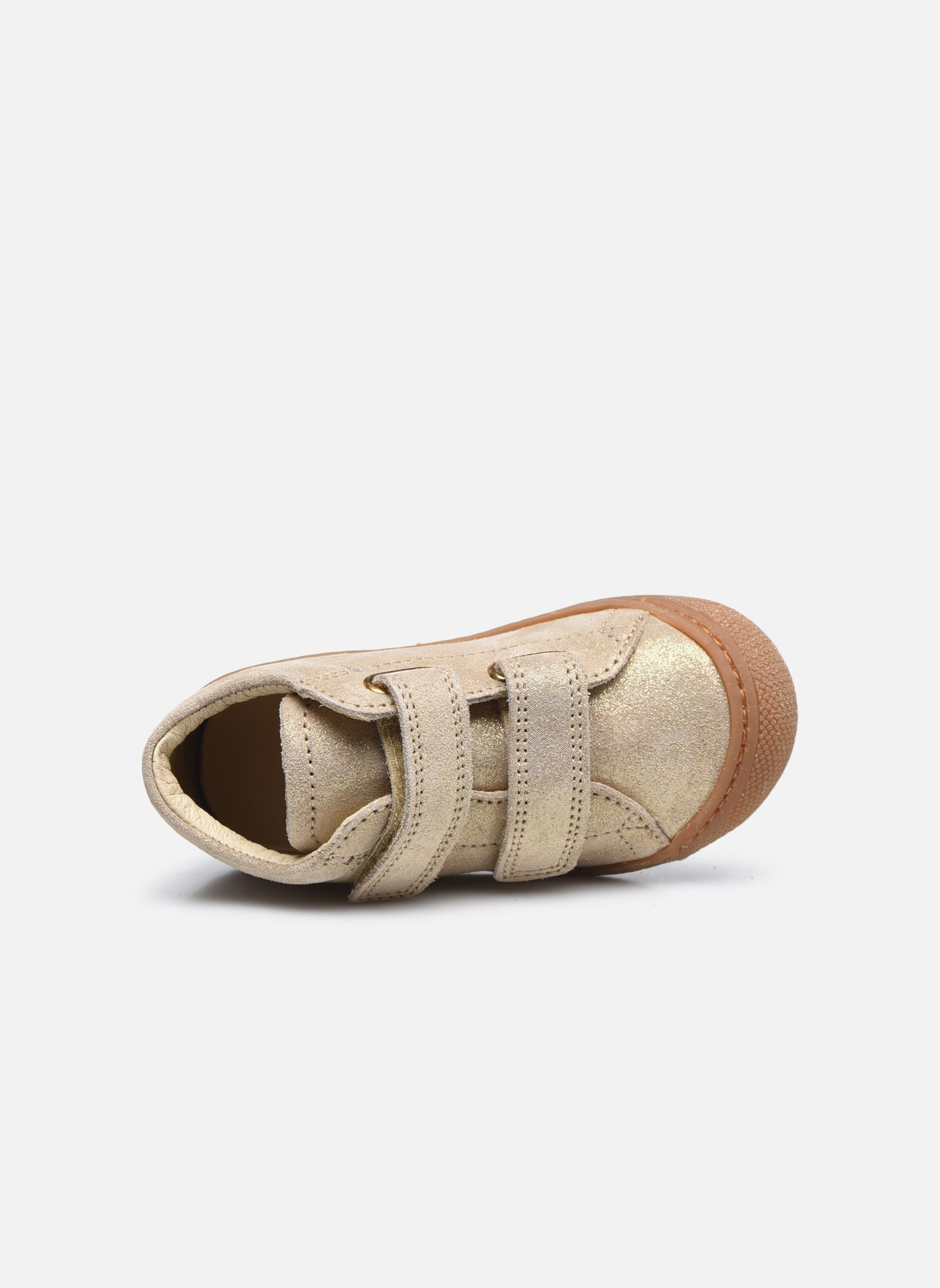 Chaussures premiers pas Cocoon VL fille or et bronze Naturino Chaussures premiers pas Cocoon VL fille or et bronze Glitter Platino