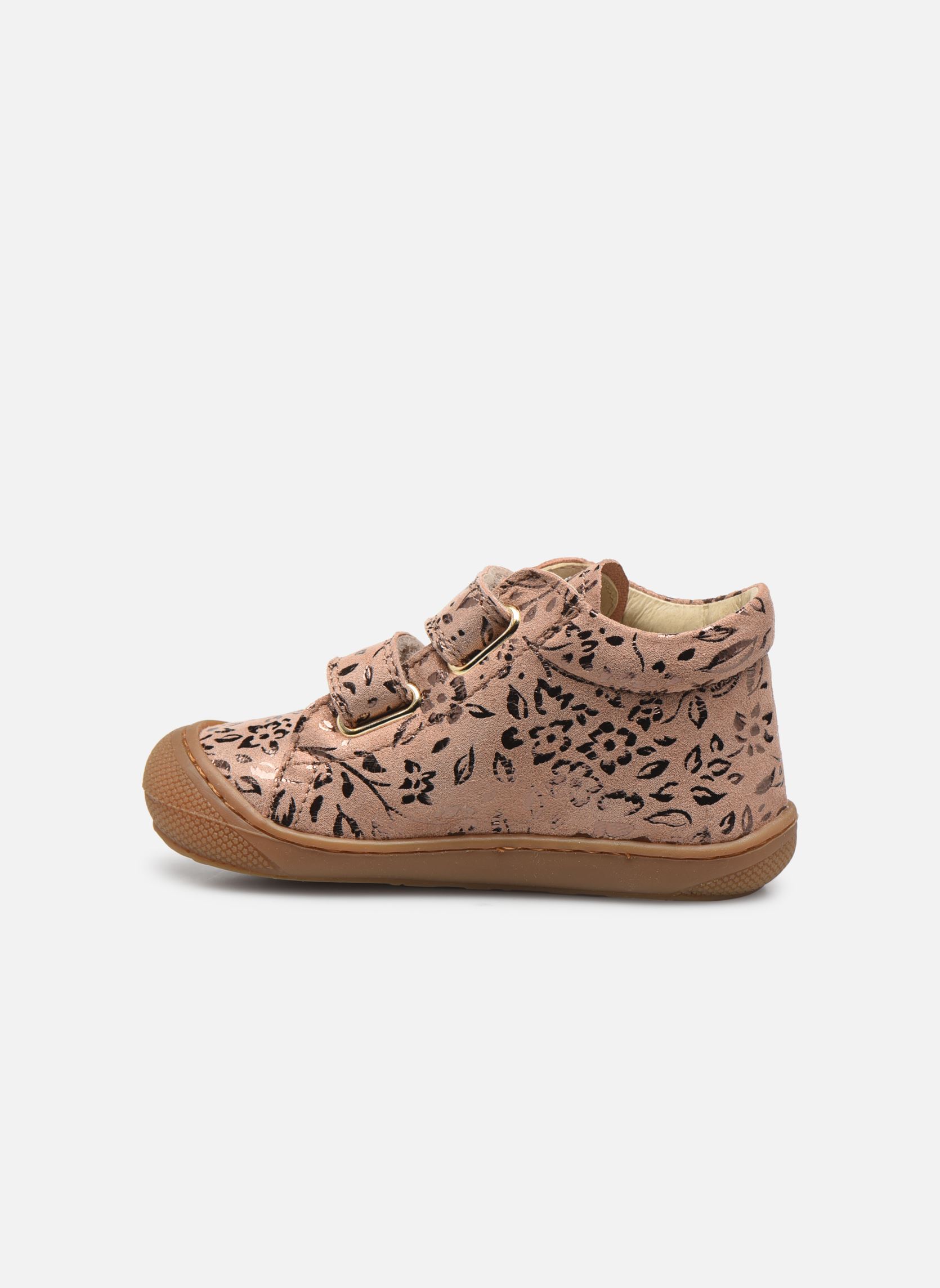 Chaussures premiers pas Cocoon VL fille beige Naturino Chaussures premiers pas Cocoon VL fille beige Flowers Met Rose