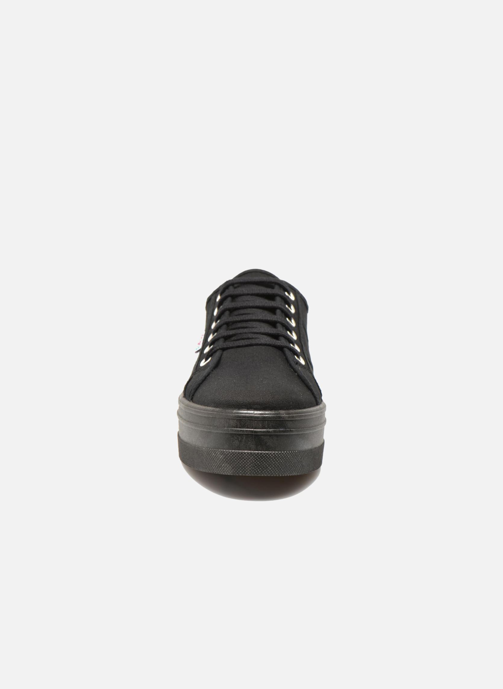 Leinen-Sneaker Basket Lona Plataforma damen schwarz Victoria Leinen-Sneaker Basket Lona Plataforma damen schwarz Negro