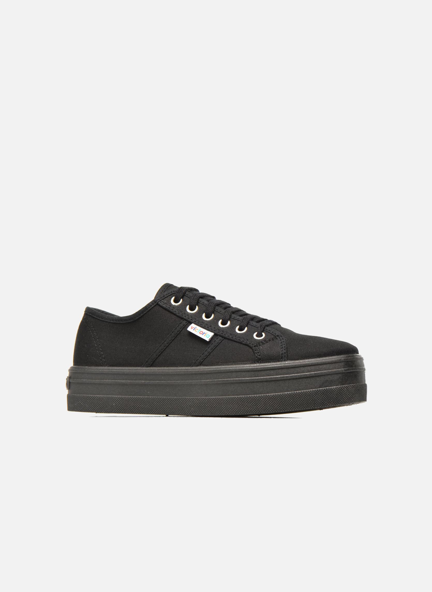 Leinen-Sneaker Basket Lona Plataforma damen schwarz Victoria Leinen-Sneaker Basket Lona Plataforma damen schwarz Negro