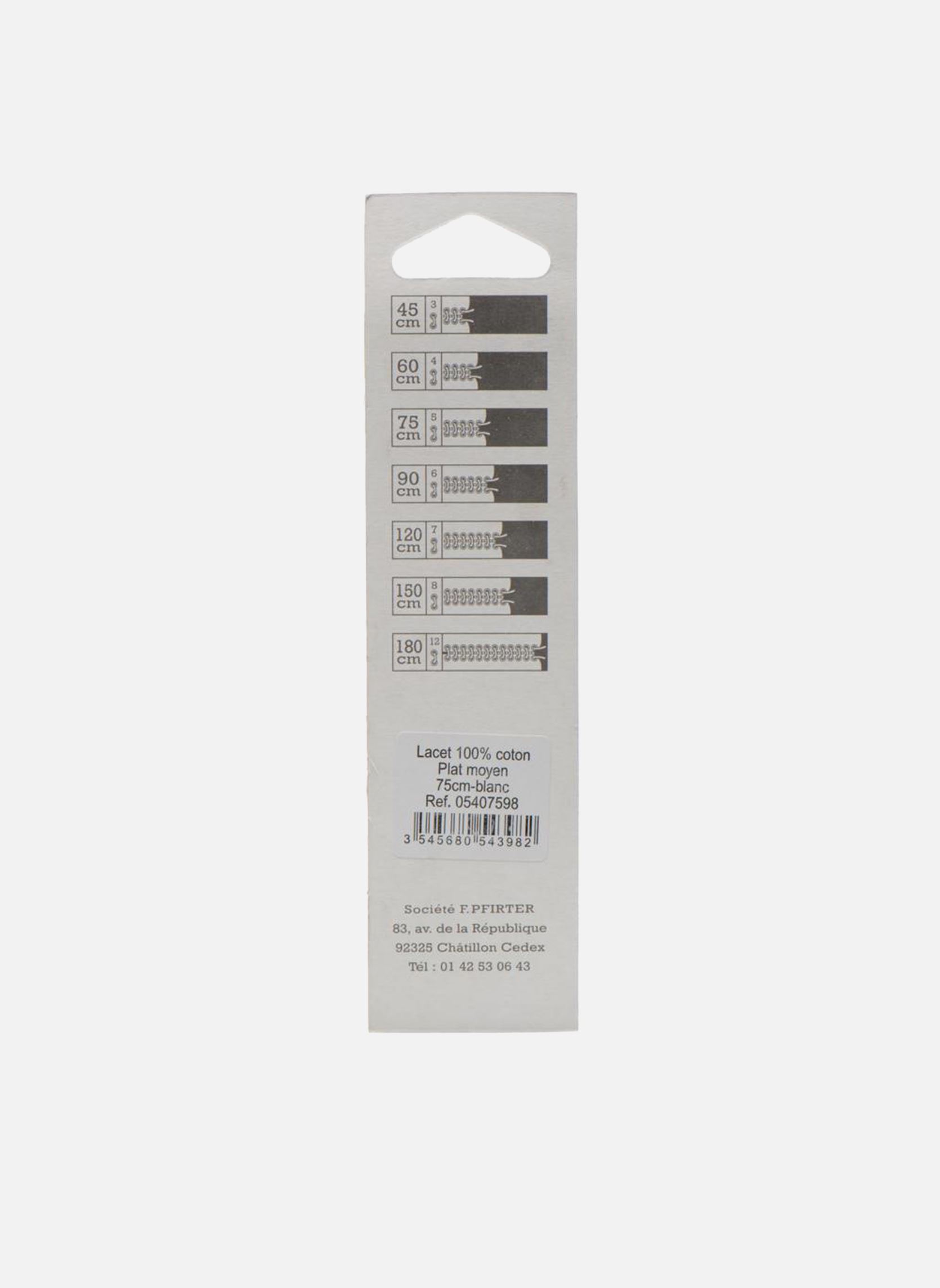 Schnürsenkel Lacets Plat 75 cm weiß Famaco Schnürsenkel Lacets Plat 75 cm weiß Blanc