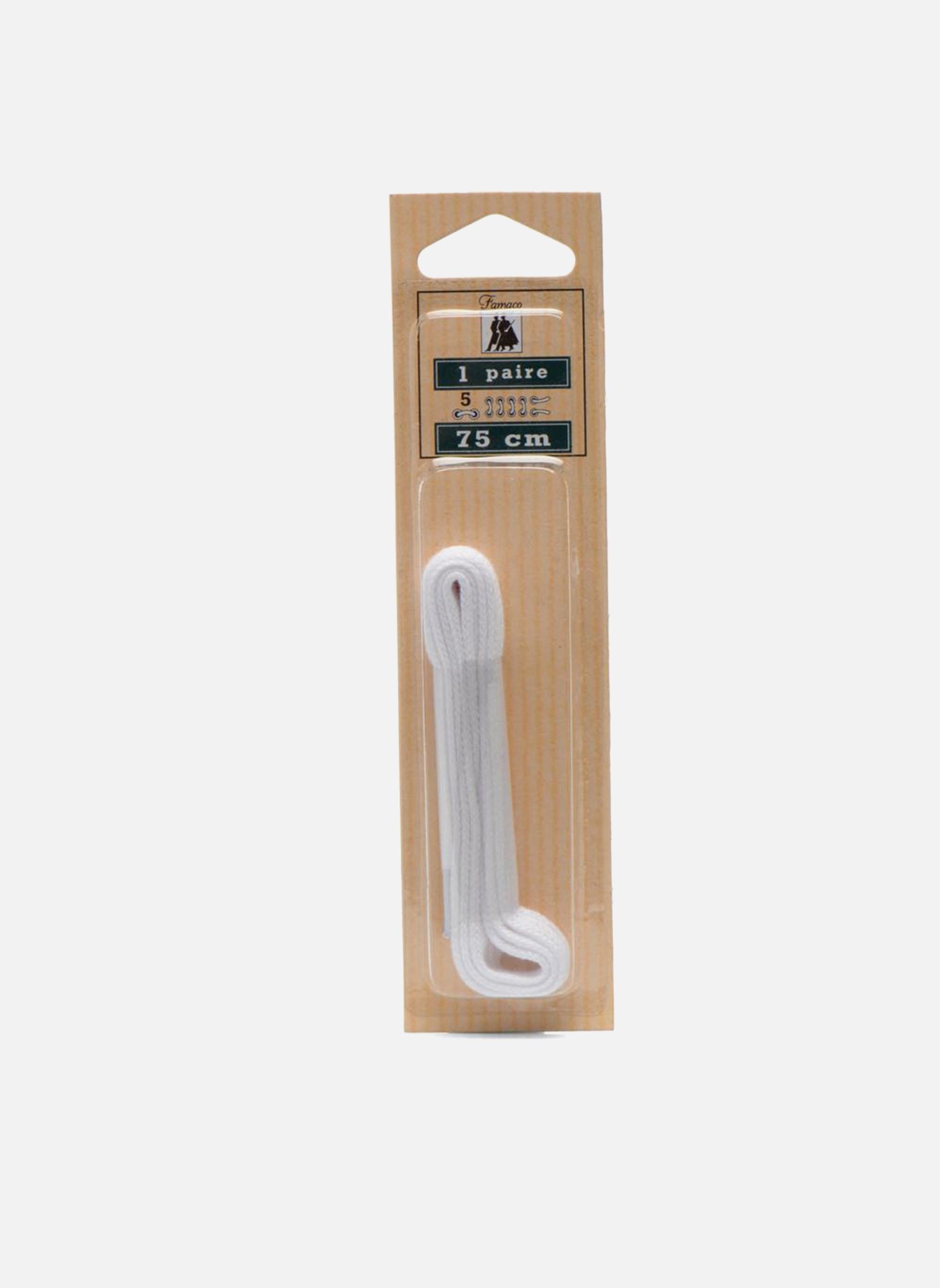 Schnürsenkel Lacets Plat 75 cm weiß Famaco Schnürsenkel Lacets Plat 75 cm weiß Blanc