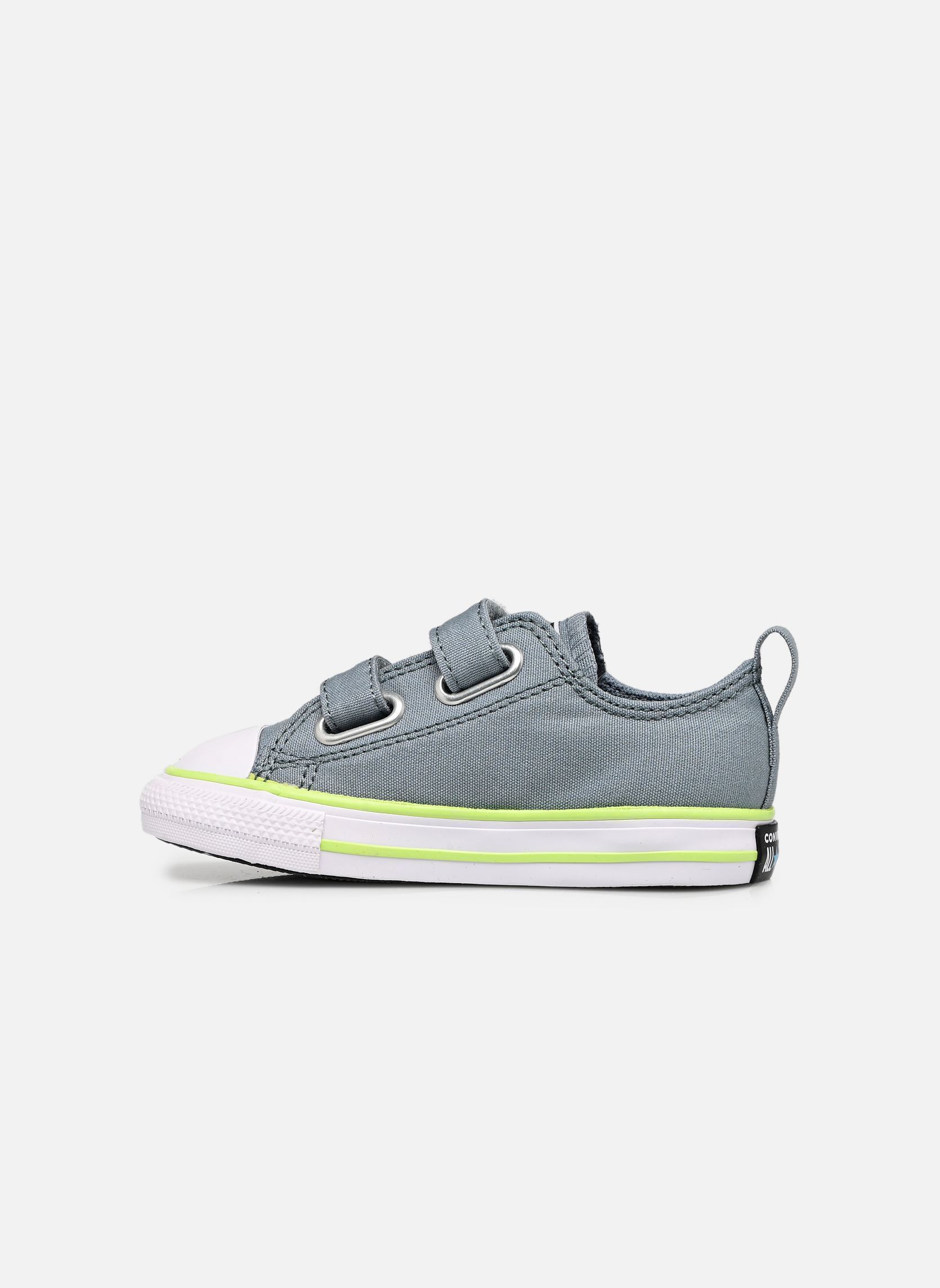 Niedrige Sneaker Chuck Taylor All Star 2V Ox jungen grau Converse Niedrige Sneaker Chuck Taylor All Star 2V Ox jungen grau GREY NEW WORLD/NEON MANTIS