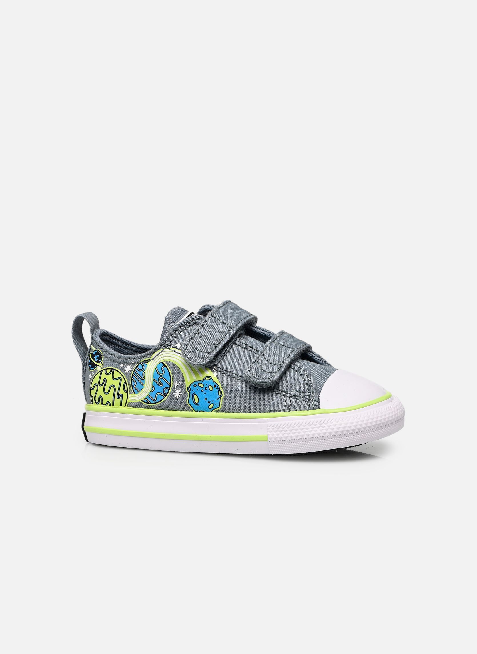 Niedrige Sneaker Chuck Taylor All Star 2V Ox jungen grau Converse Niedrige Sneaker Chuck Taylor All Star 2V Ox jungen grau GREY NEW WORLD/NEON MANTIS