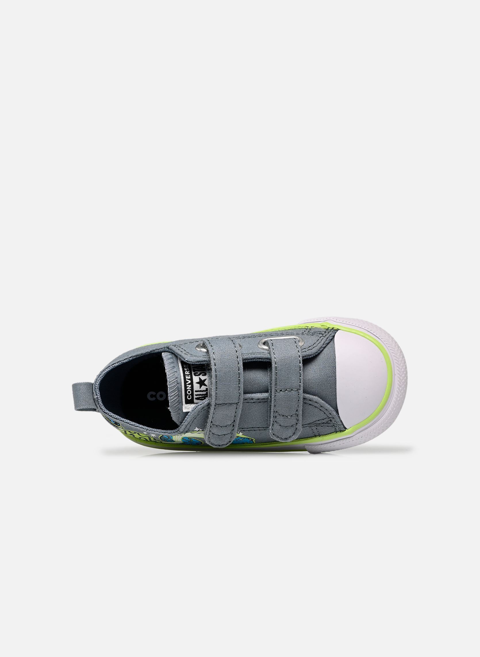 Niedrige Sneaker Chuck Taylor All Star 2V Ox jungen grau Converse Niedrige Sneaker Chuck Taylor All Star 2V Ox jungen grau GREY NEW WORLD/NEON MANTIS