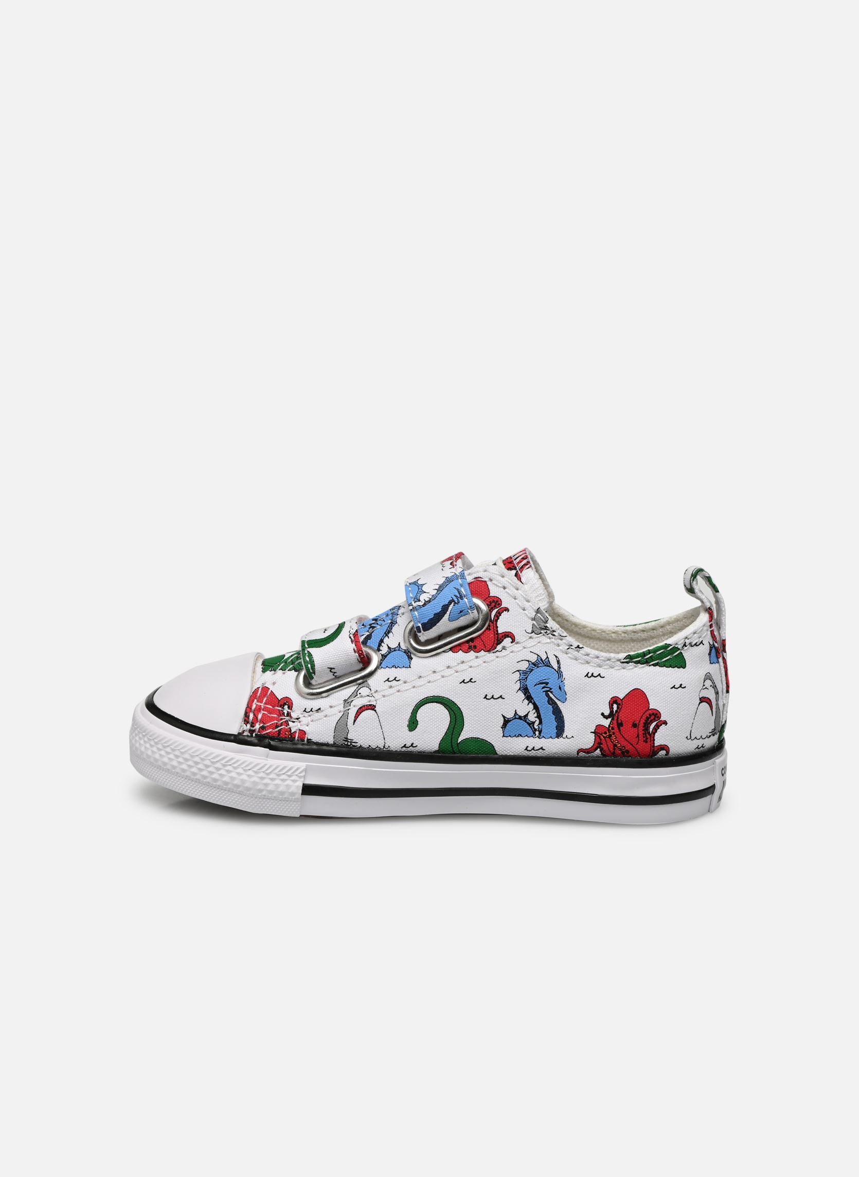 Niedrige Sneaker Chuck Taylor All Star 2V Ox jungen weiß Converse Niedrige Sneaker Chuck Taylor All Star 2V Ox jungen weiß White/Multi/Black