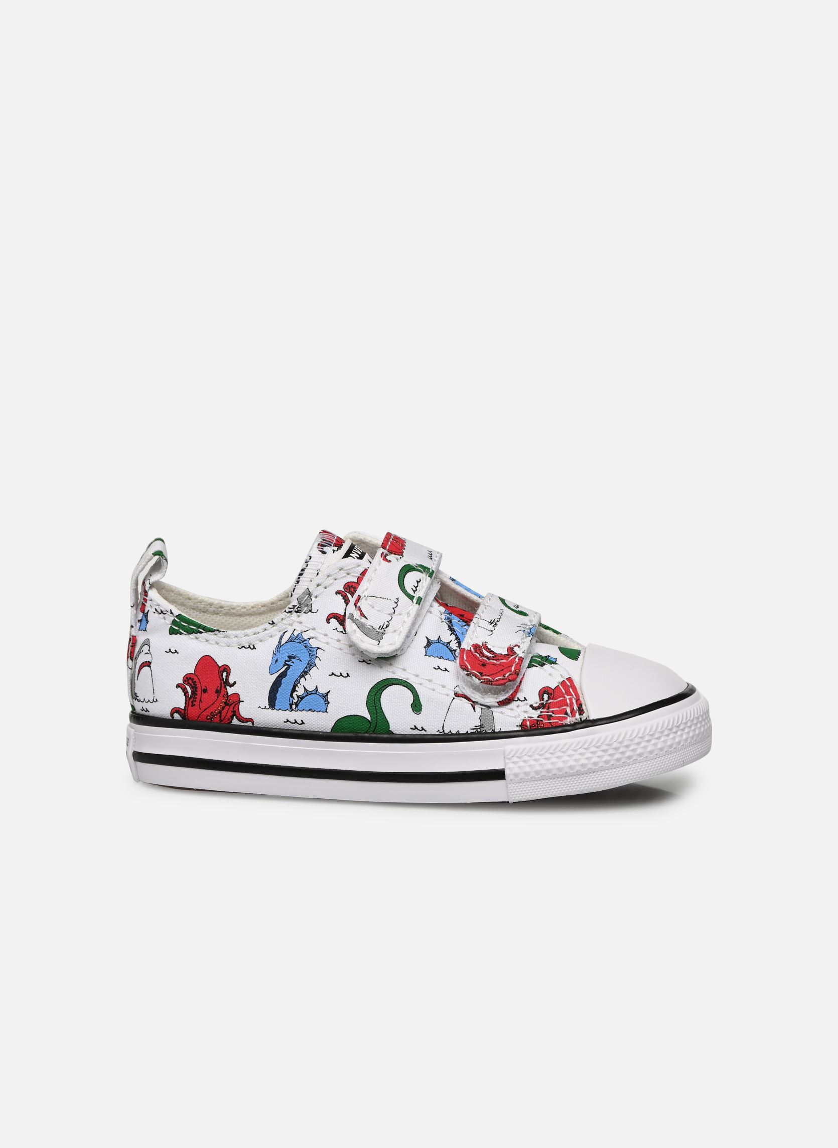 Niedrige Sneaker Chuck Taylor All Star 2V Ox jungen weiß Converse Niedrige Sneaker Chuck Taylor All Star 2V Ox jungen weiß White/Multi/Black