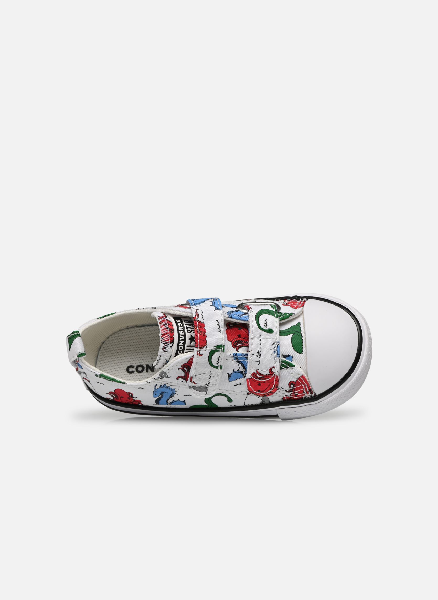 Niedrige Sneaker Chuck Taylor All Star 2V Ox jungen weiß Converse Niedrige Sneaker Chuck Taylor All Star 2V Ox jungen weiß White/Multi/Black