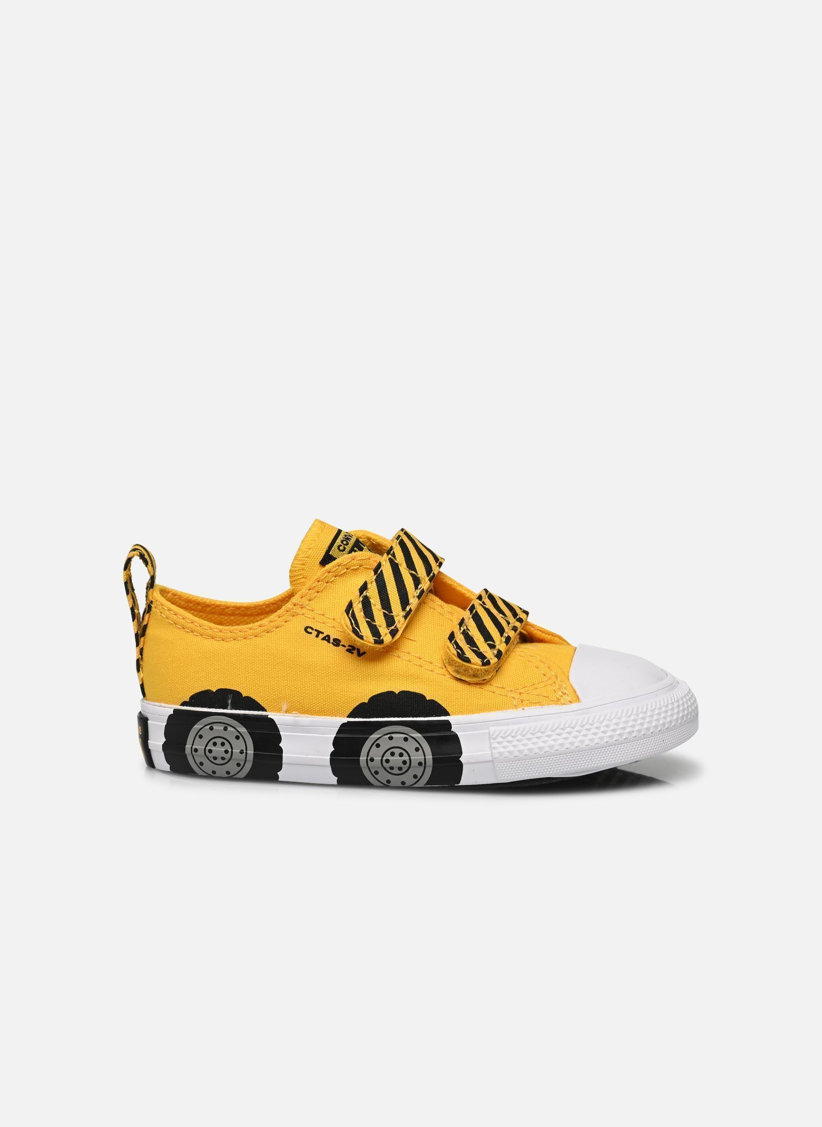 Baskets basses Chuck Taylor All Star 2V Ox garçon jaune Converse Baskets basses Chuck Taylor All Star 2V Ox garçon jaune Amarillo/Black/White