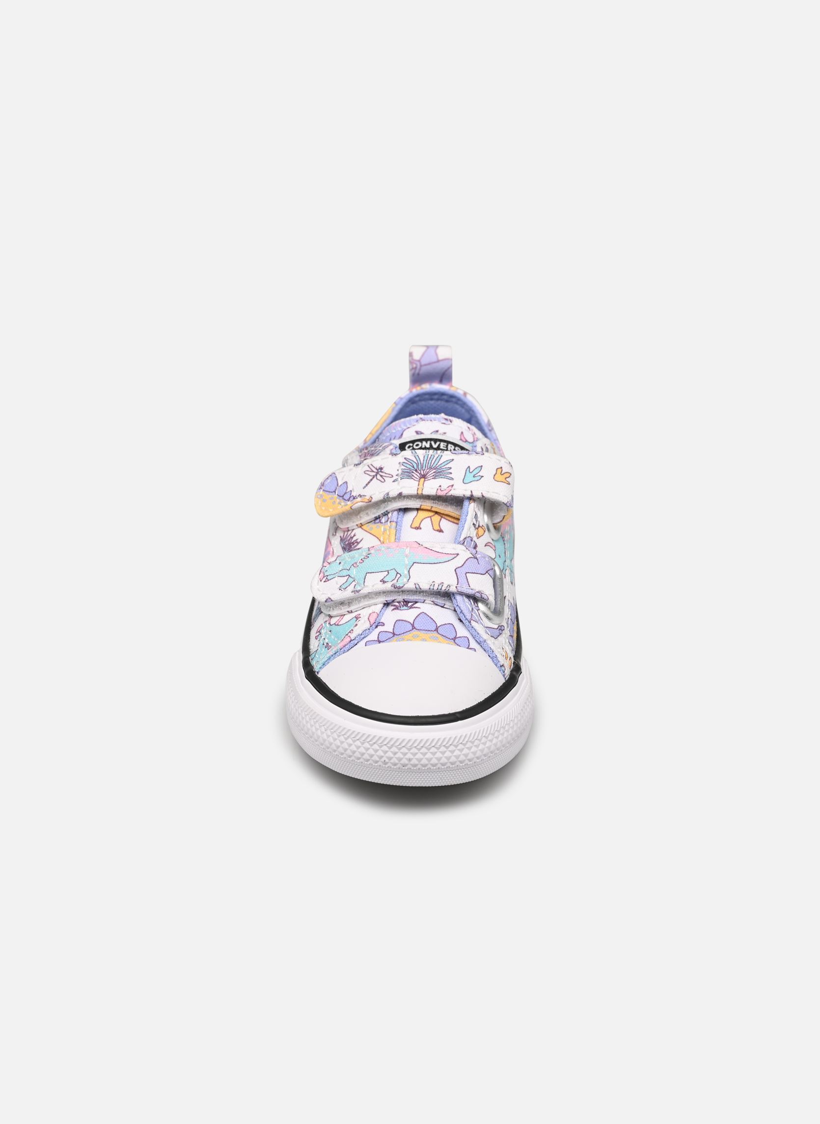 Niedrige Sneaker Chuck Taylor All Star 2V Ox weiß Converse Niedrige Sneaker Chuck Taylor All Star 2V Ox weiß White/Ultraviolet/Topaz Gold