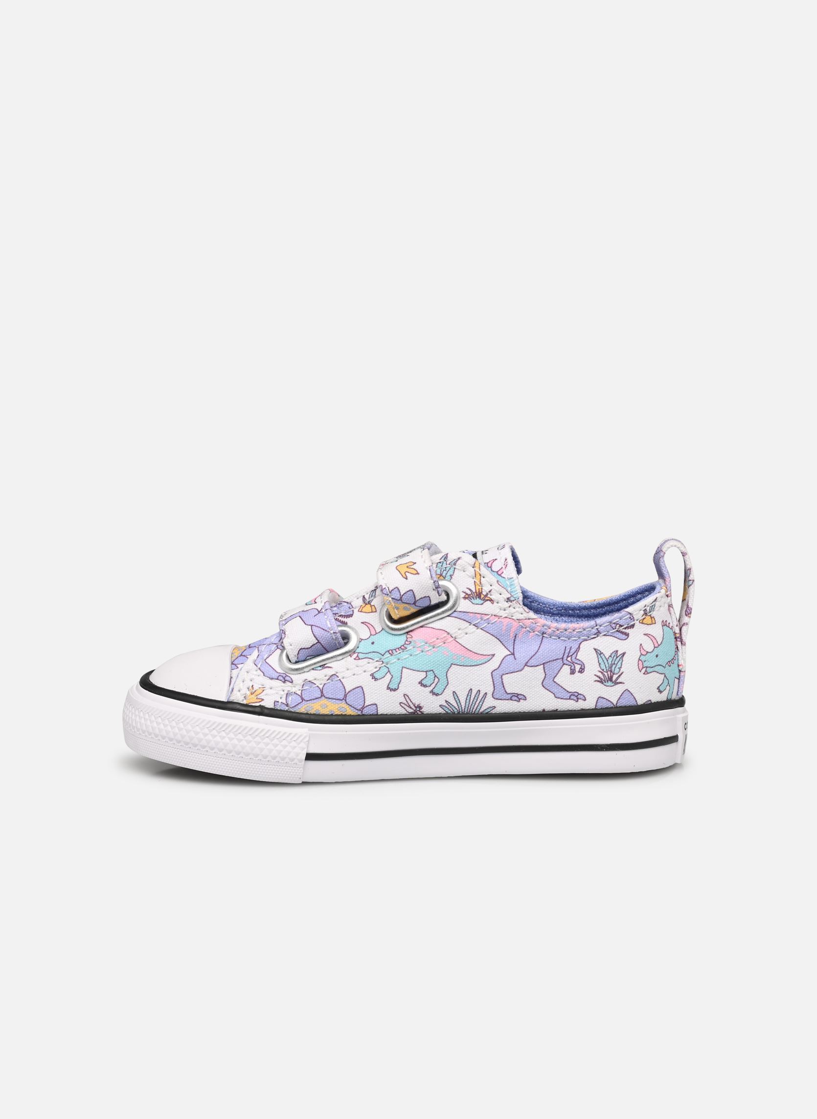 Niedrige Sneaker Chuck Taylor All Star 2V Ox weiß Converse Niedrige Sneaker Chuck Taylor All Star 2V Ox weiß White/Ultraviolet/Topaz Gold