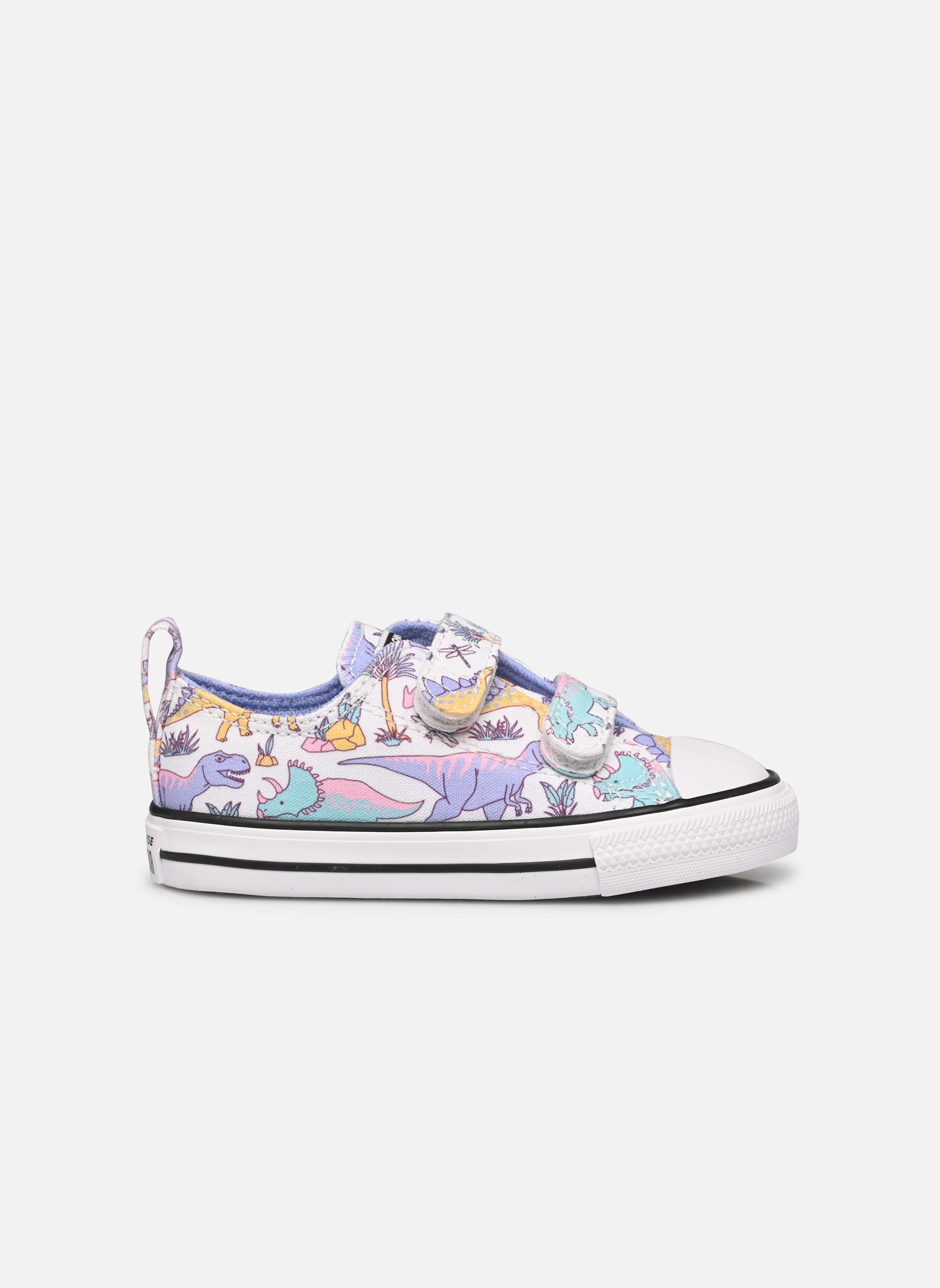 Niedrige Sneaker Chuck Taylor All Star 2V Ox weiß Converse Niedrige Sneaker Chuck Taylor All Star 2V Ox weiß White/Ultraviolet/Topaz Gold