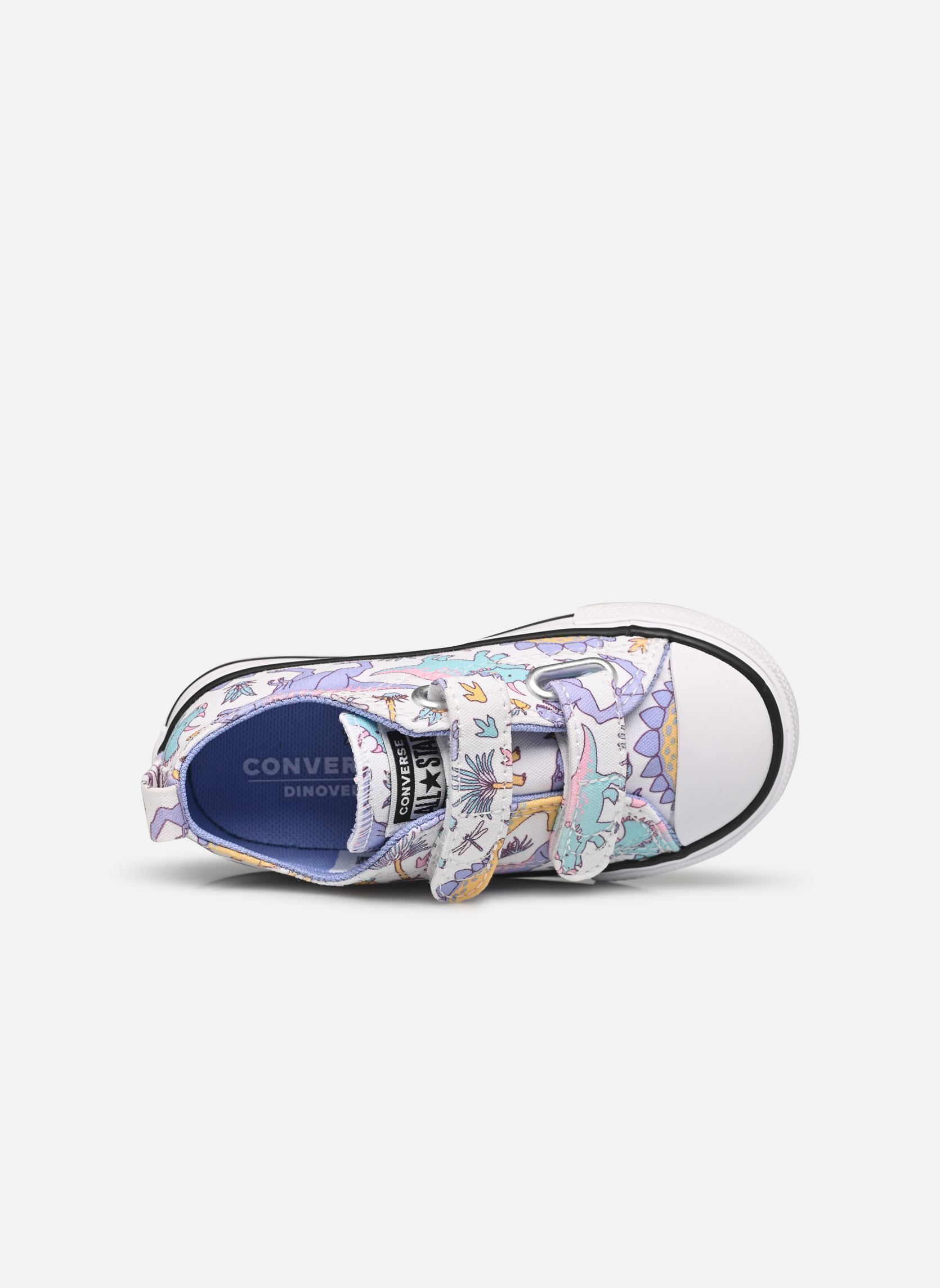 Niedrige Sneaker Chuck Taylor All Star 2V Ox weiß Converse Niedrige Sneaker Chuck Taylor All Star 2V Ox weiß White/Ultraviolet/Topaz Gold
