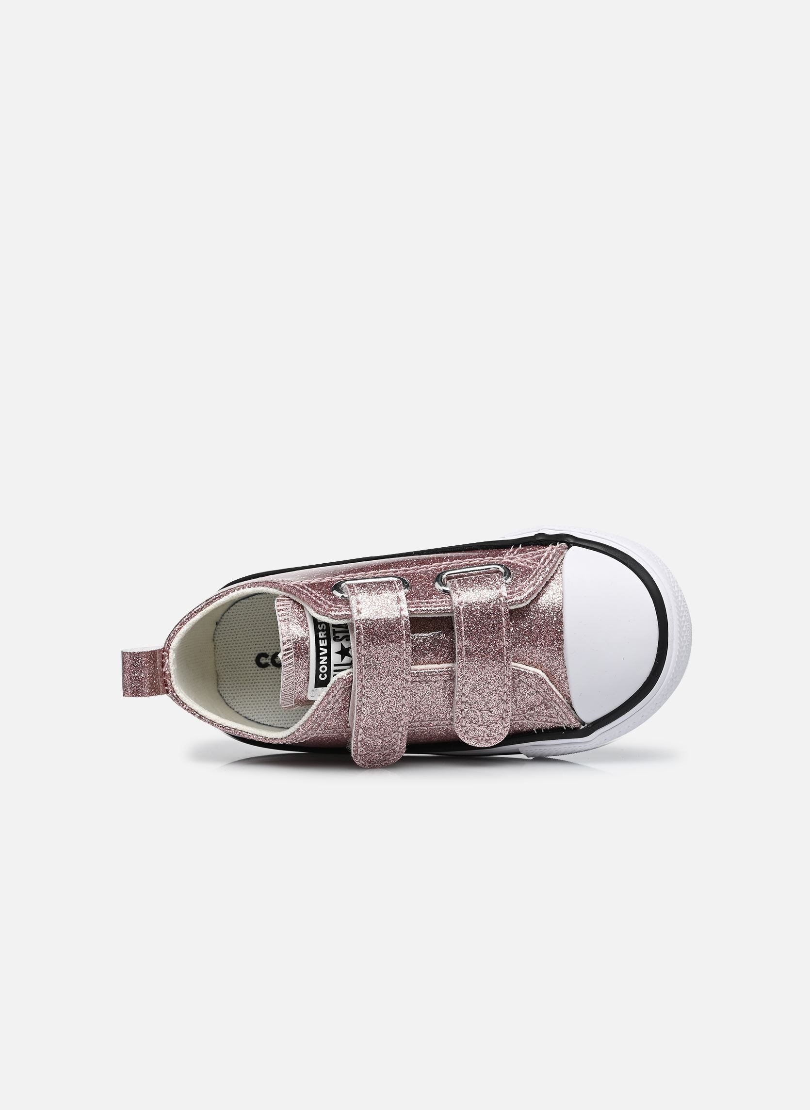 Niedrige Sneaker Chuck Taylor All Star 2V Ox mädchen grau Converse Niedrige Sneaker Chuck Taylor All Star 2V Ox mädchen grau Apricot Red/White/Black