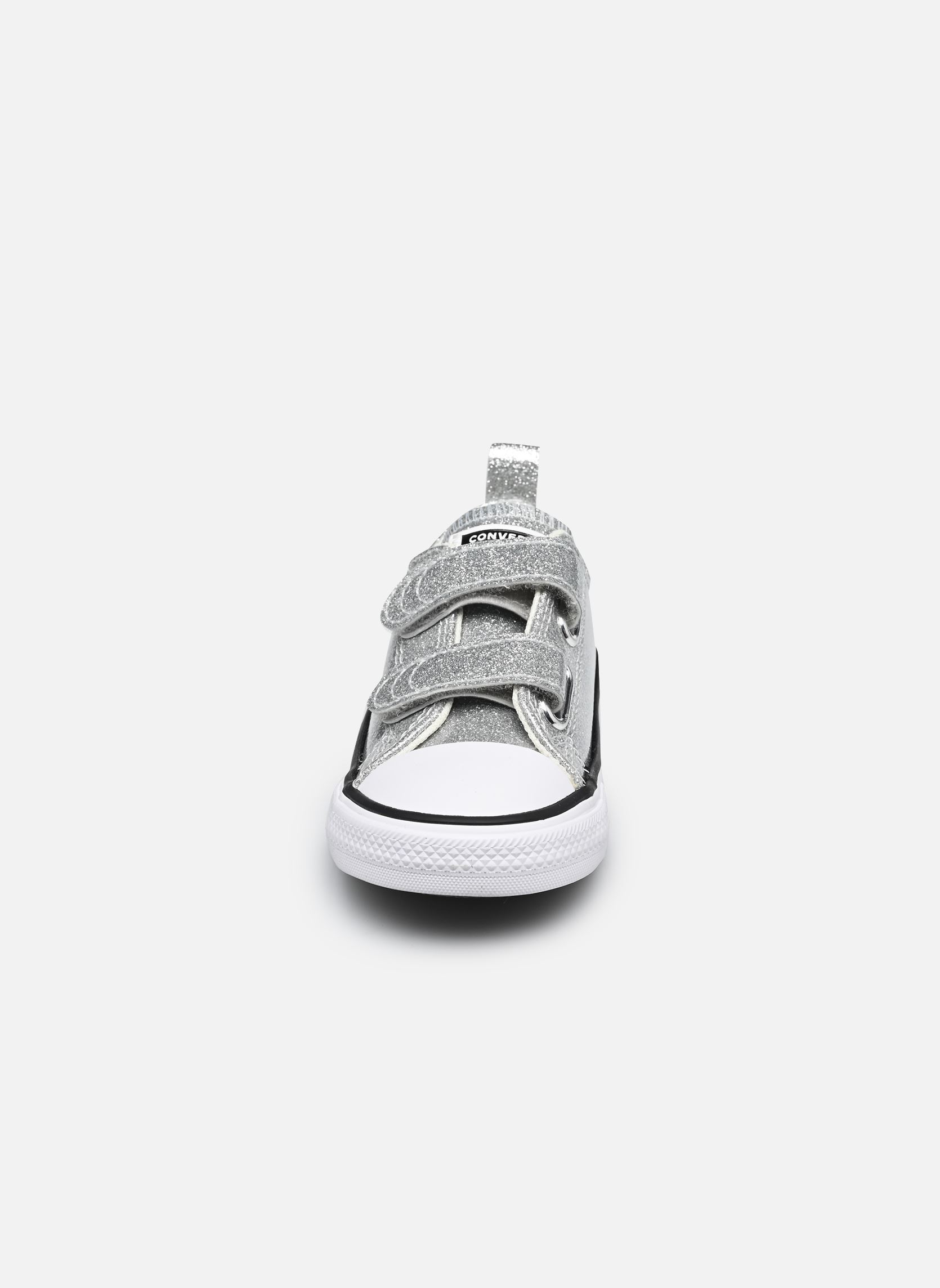 Niedrige Sneaker Chuck Taylor All Star 2V Ox mädchen grau Converse Niedrige Sneaker Chuck Taylor All Star 2V Ox mädchen grau PURE SILVER/WHITE/BLACK
