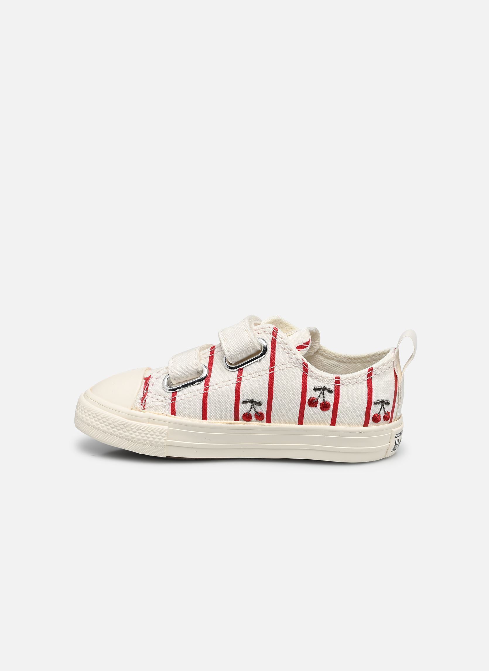 Baskets basses Chuck Taylor All Star 2V Ox fille blanc Converse Baskets basses Chuck Taylor All Star 2V Ox fille blanc Vintage White/Egret/Days Ahead