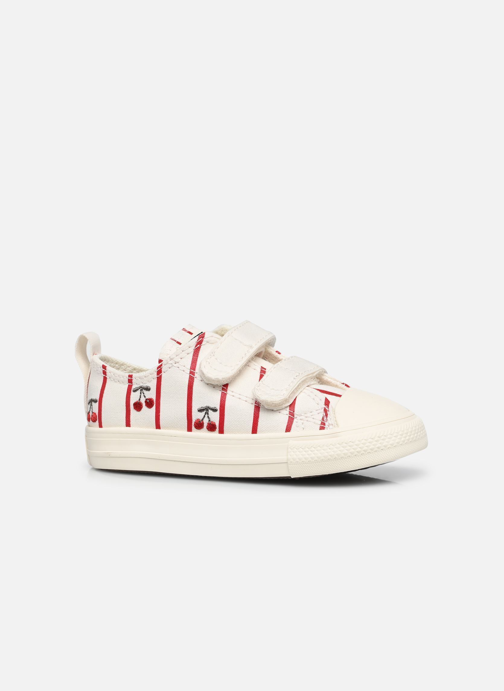 Baskets basses Chuck Taylor All Star 2V Ox fille blanc Converse Baskets basses Chuck Taylor All Star 2V Ox fille blanc Vintage White/Egret/Days Ahead