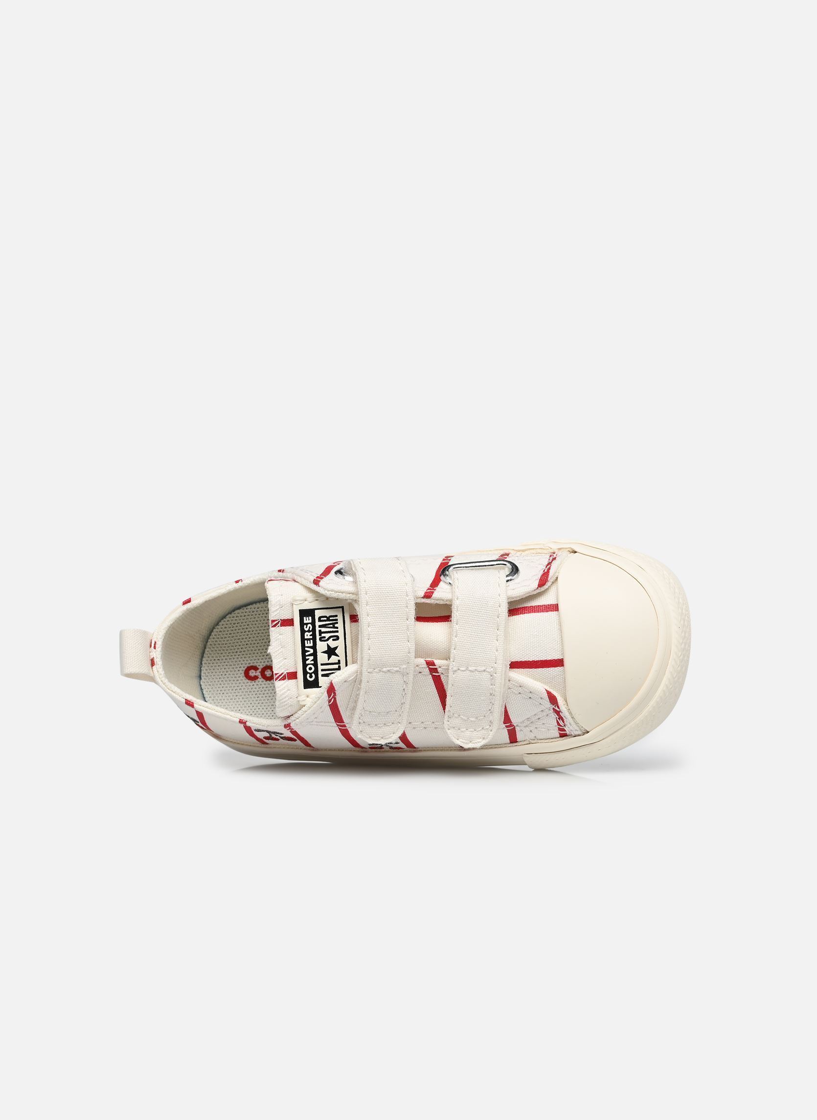 Baskets basses Chuck Taylor All Star 2V Ox fille blanc Converse Baskets basses Chuck Taylor All Star 2V Ox fille blanc Vintage White/Egret/Days Ahead