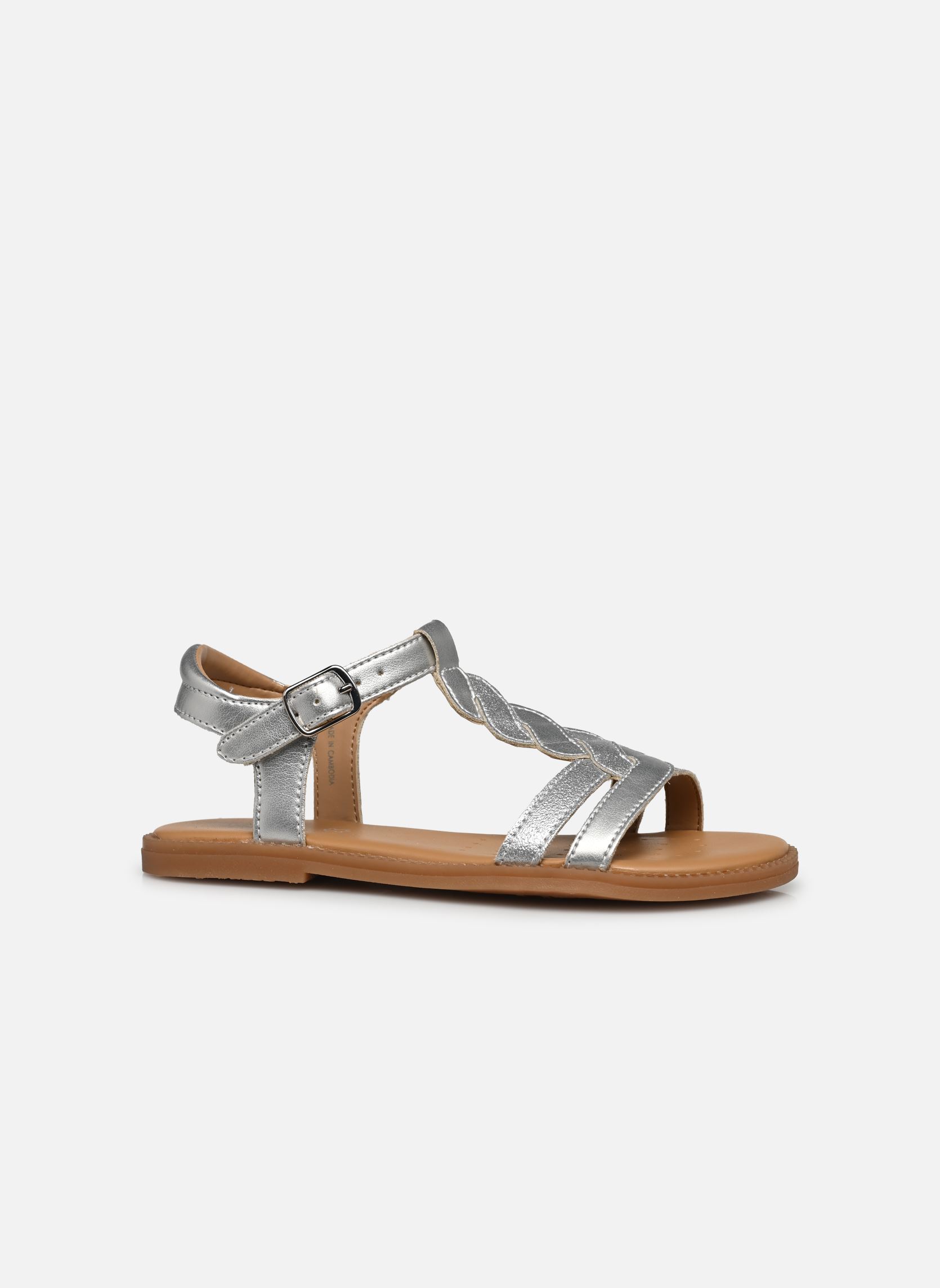 Sandalen J Sandal Karly Girl J4535H meisjes zilver Geox Sandalen J Sandal Karly Girl J4535H meisjes zilver ARGENT