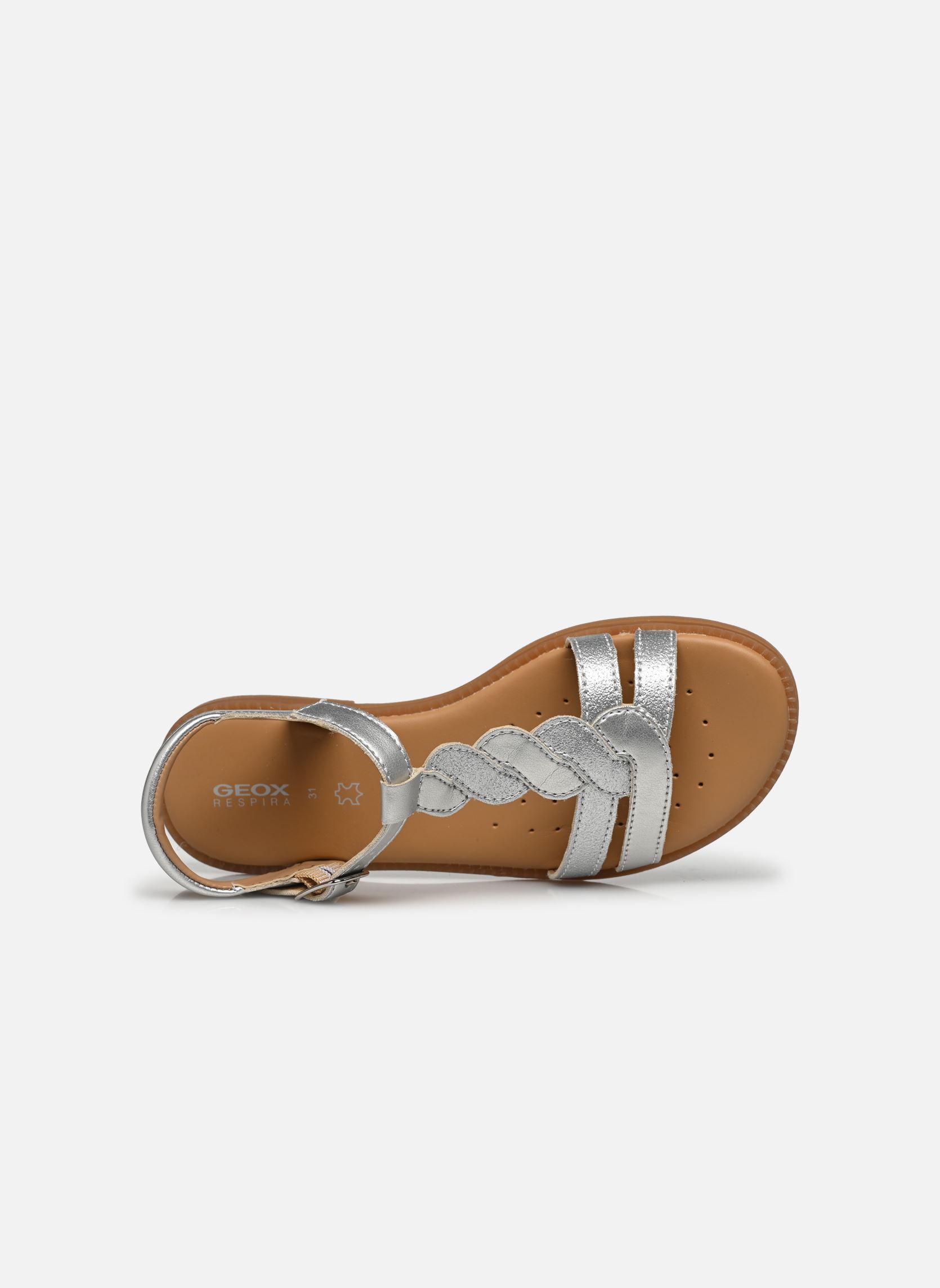 Sandalen J Sandal Karly Girl J4535H meisjes zilver Geox Sandalen J Sandal Karly Girl J4535H meisjes zilver ARGENT