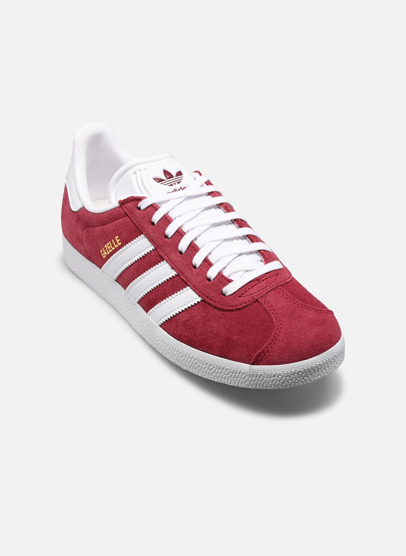 Niedrige Sneaker GAZELLE rot adidas originals Niedrige Sneaker GAZELLE rot CBURGU/FTWWHT/GOLDMT