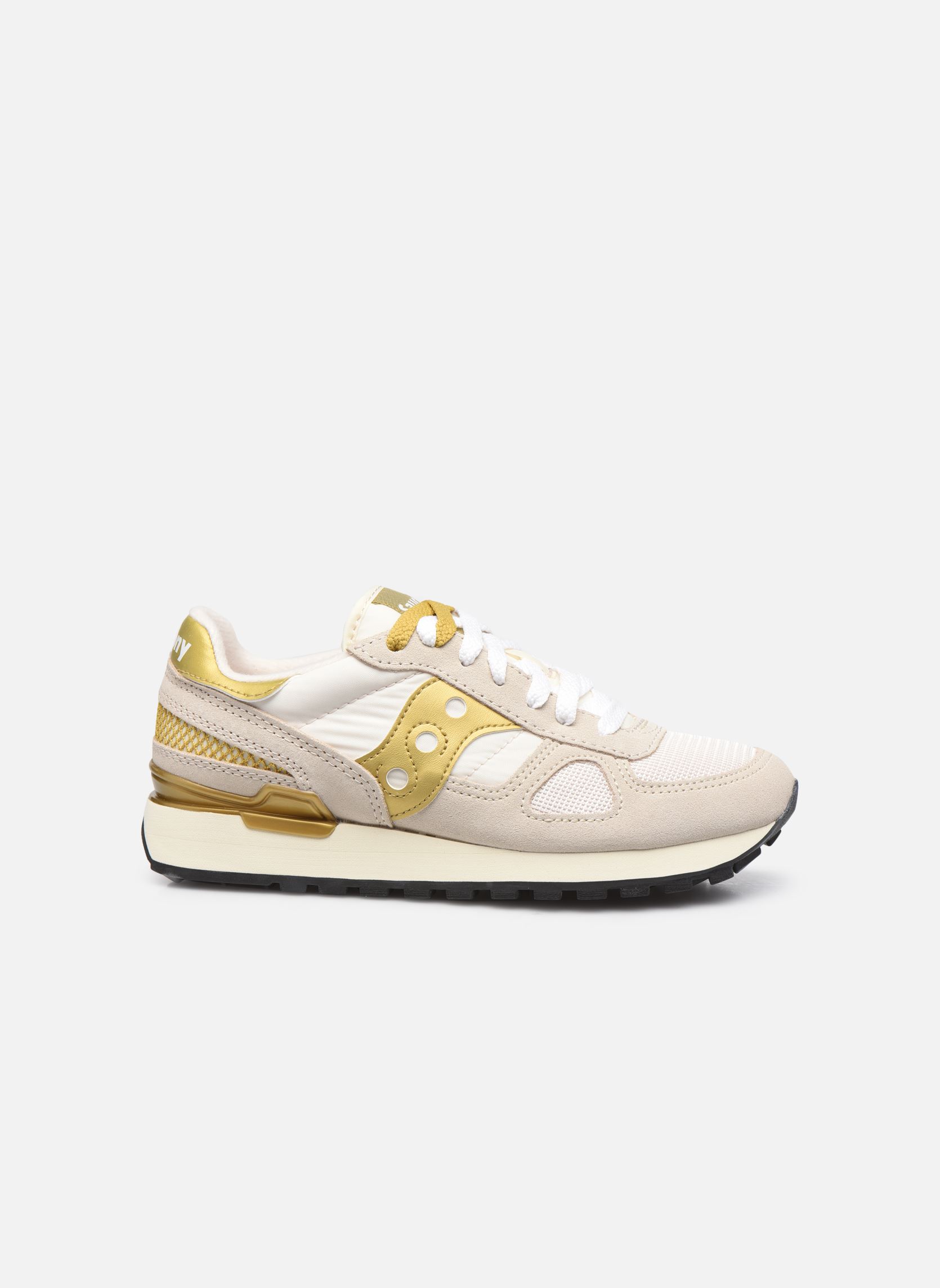 Niedrige Sneaker Shadow Original W damen beige Saucony Niedrige Sneaker Shadow Original W damen beige White/gold