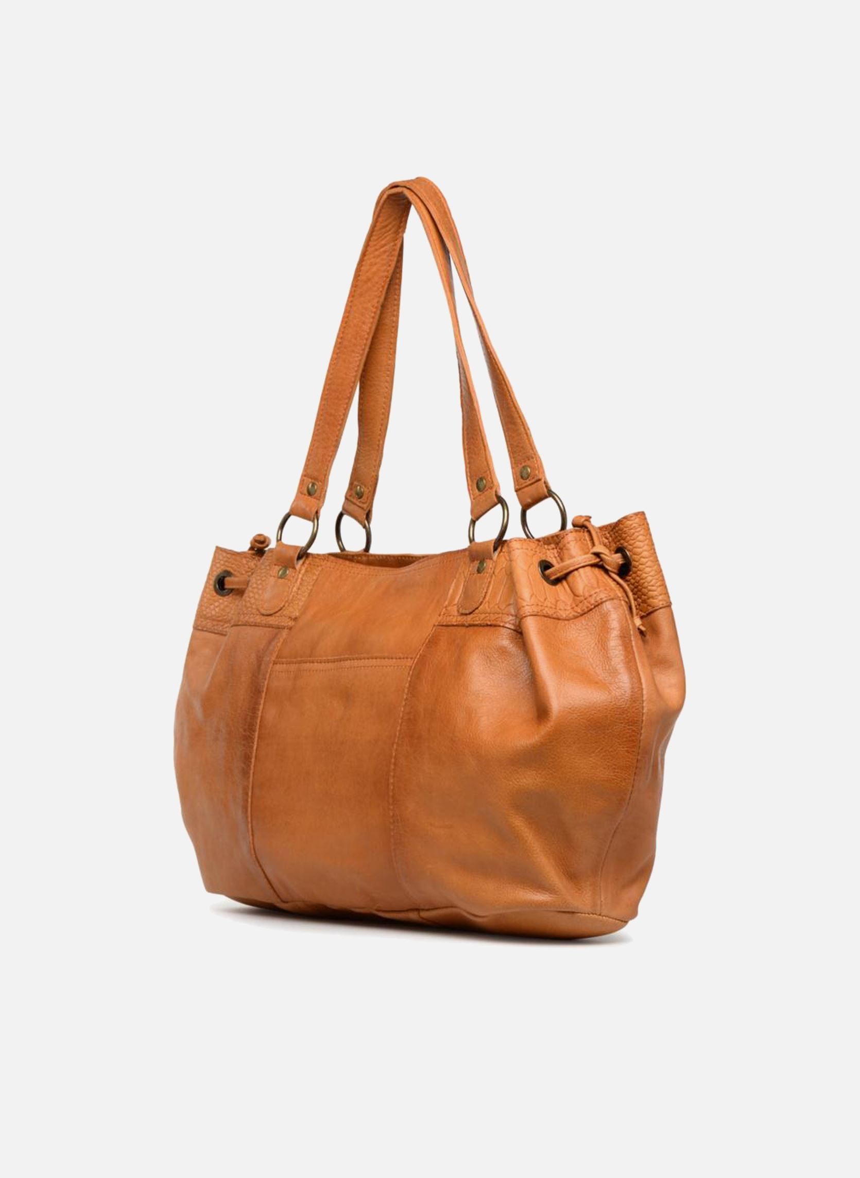 Taschen PIHANNA Leather bag damen braun Pieces Taschen PIHANNA Leather bag damen braun Cognac