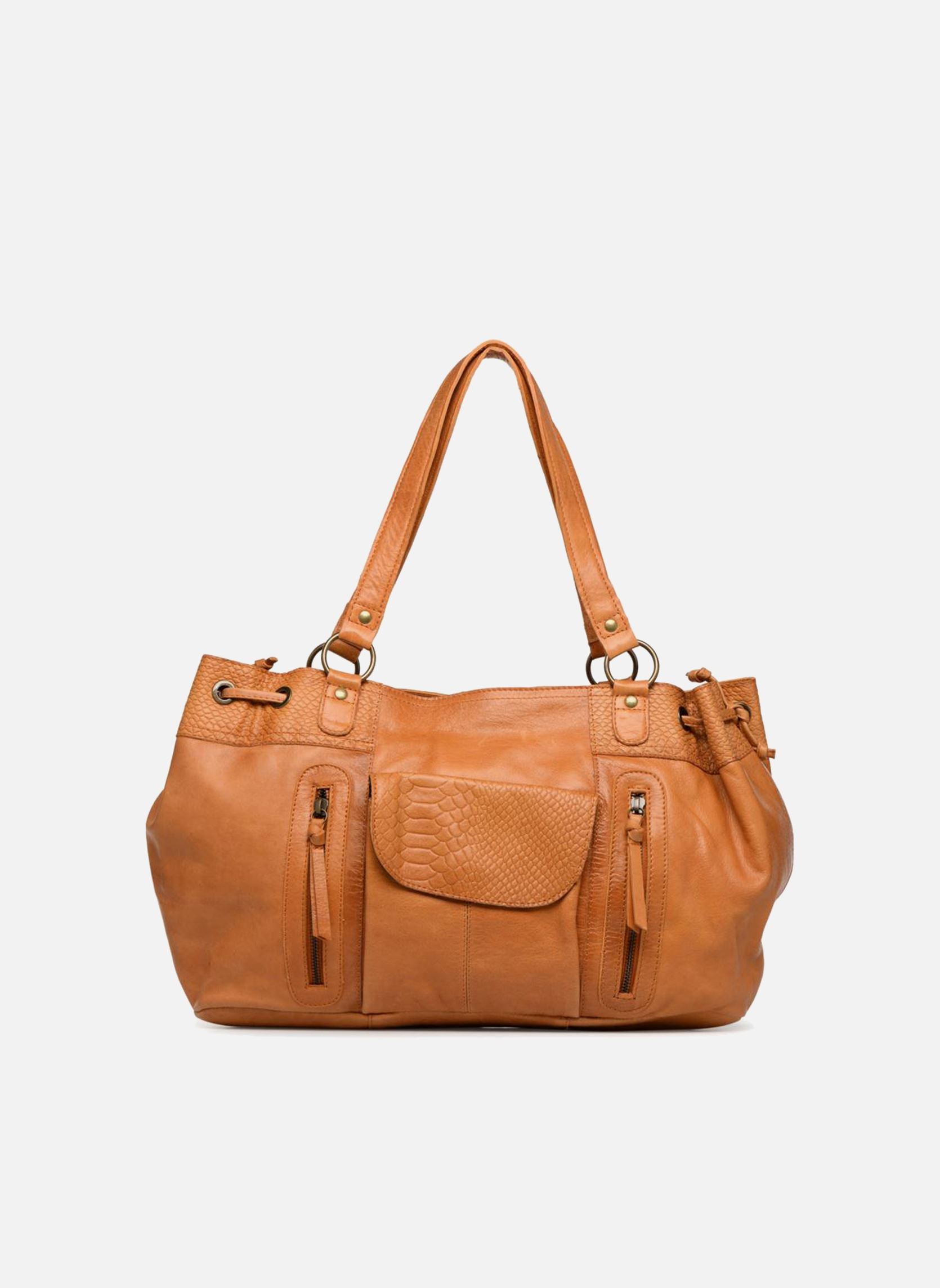 Taschen PIHANNA Leather bag damen braun Pieces Taschen PIHANNA Leather bag damen braun Cognac