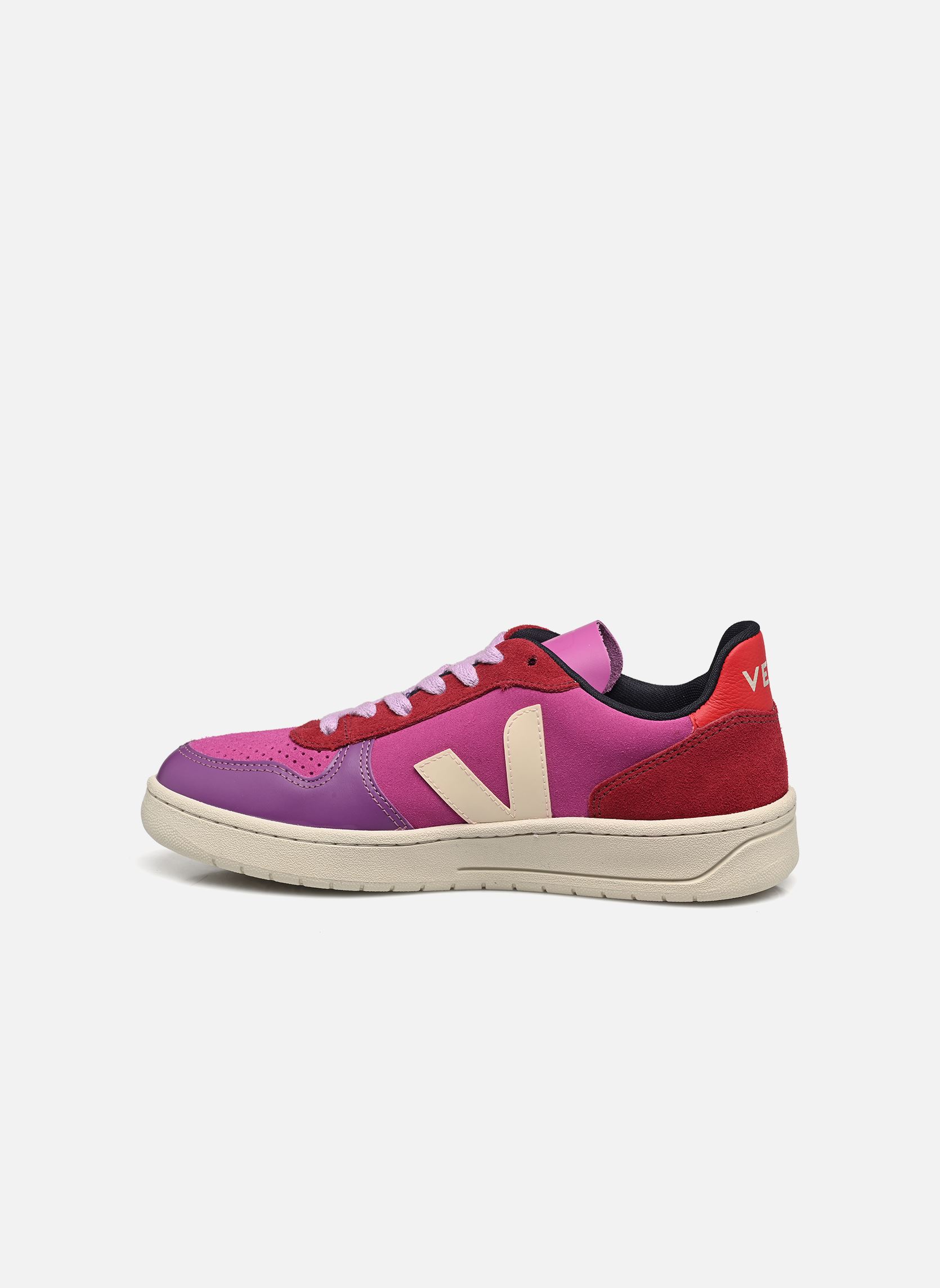 Niedrige Sneaker V-10 W damen rosa Veja Niedrige Sneaker V-10 W damen rosa MULTICO-ULTRAVIOLET_CALCAIRE
