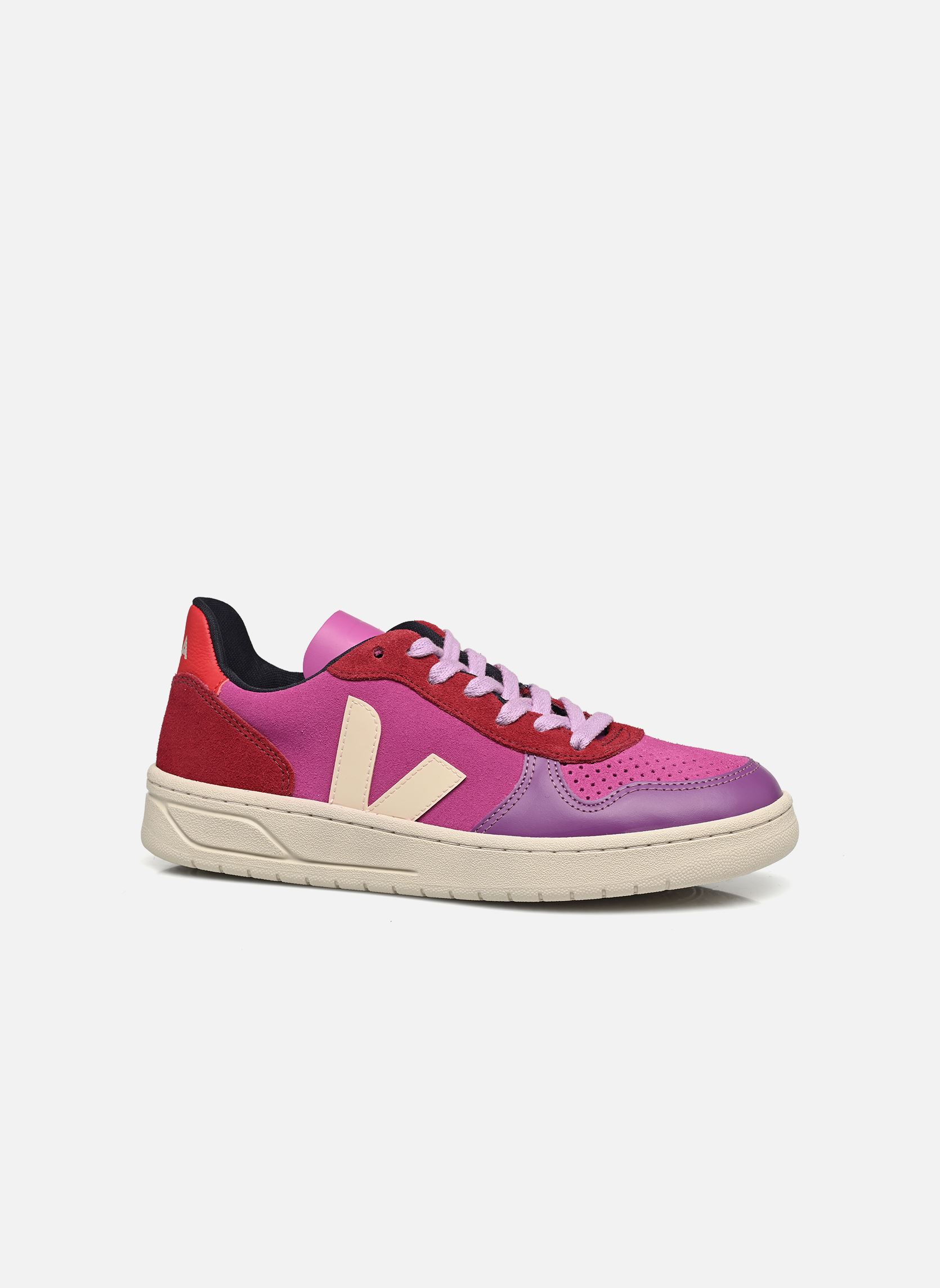 Niedrige Sneaker V-10 W damen rosa Veja Niedrige Sneaker V-10 W damen rosa MULTICO-ULTRAVIOLET_CALCAIRE