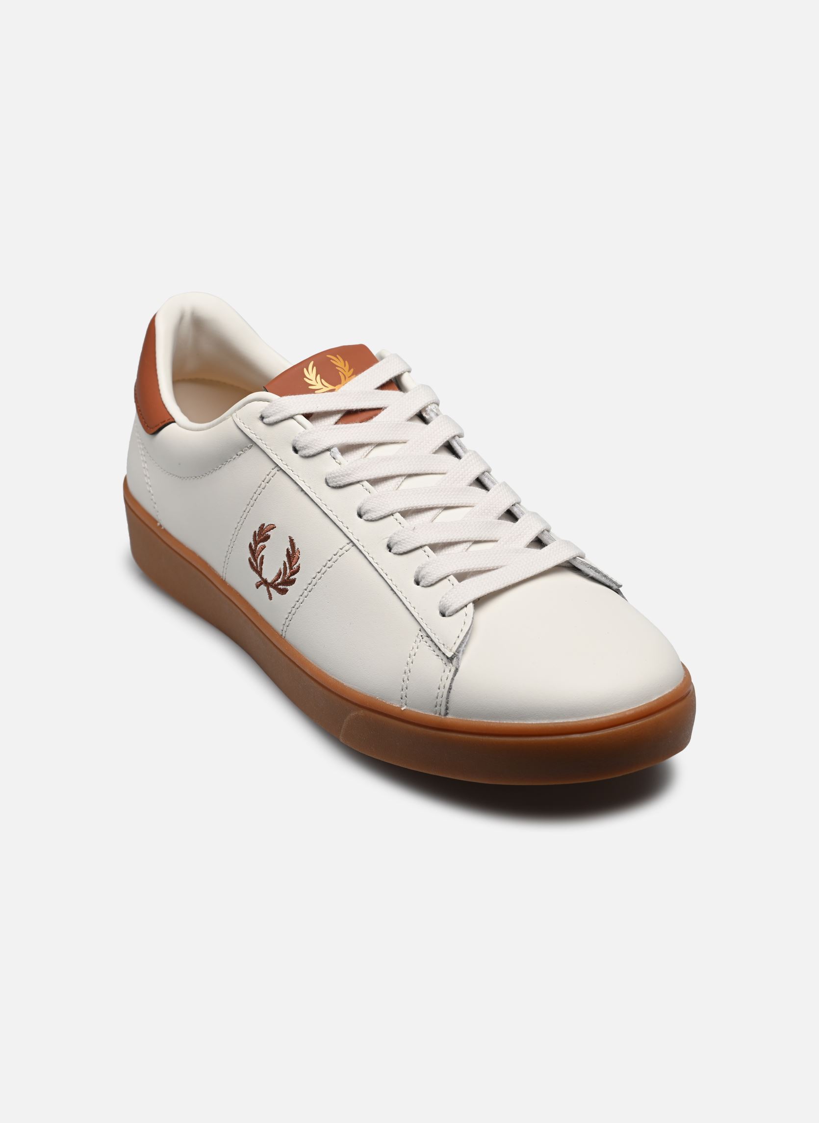 Baskets basses Spencer Leather homme blanc Fred Perry Baskets basses Spencer Leather homme blanc LIGHT ECRU
