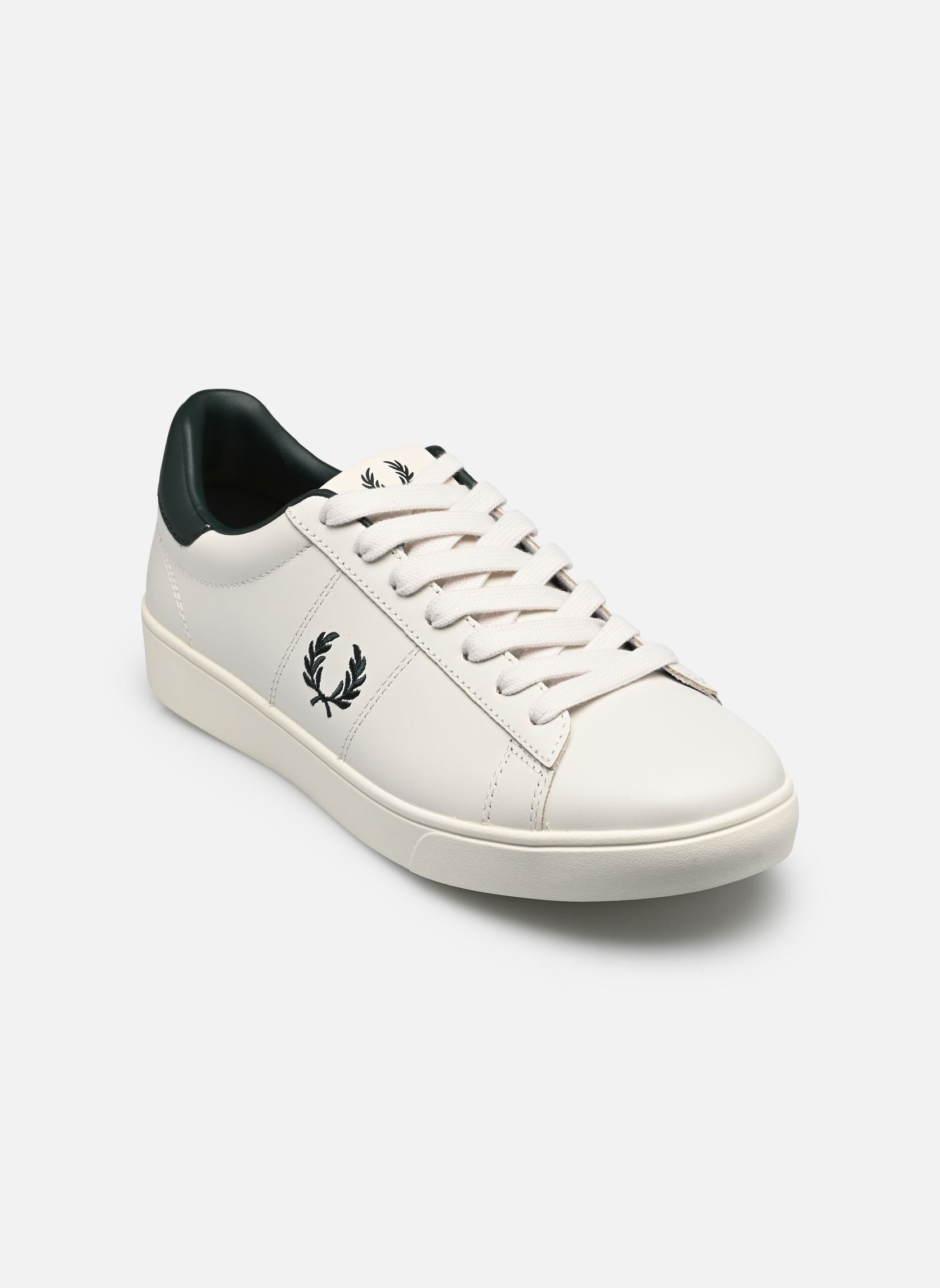 Baskets basses Spencer Leather homme blanc Fred Perry Baskets basses Spencer Leather homme blanc PORCELAIN 3