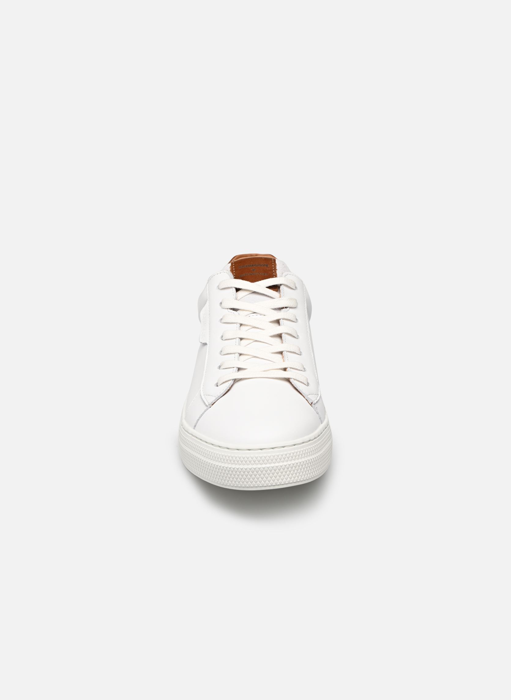 Niedrige Sneaker Spark Clay herren weiß Schmoove Niedrige Sneaker Spark Clay herren weiß WHITE/OLD CAMEL
