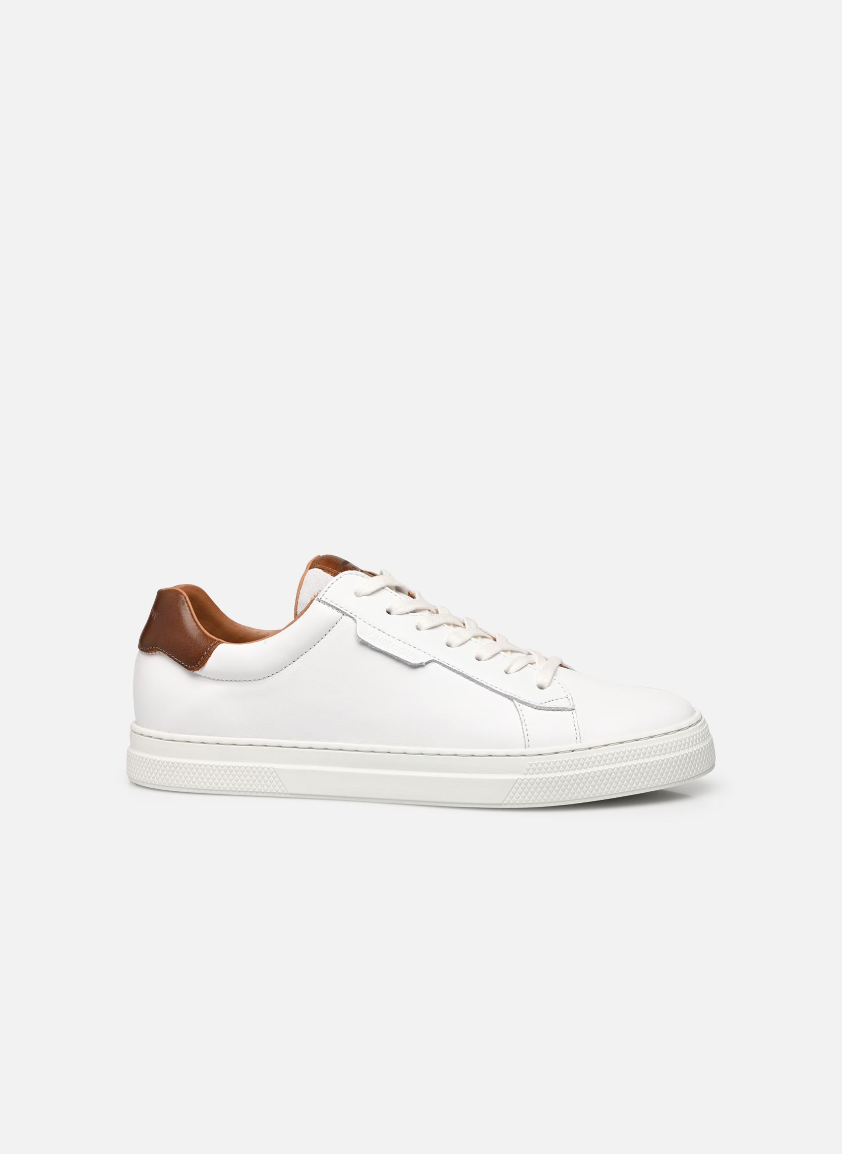 Niedrige Sneaker Spark Clay herren weiß Schmoove Niedrige Sneaker Spark Clay herren weiß WHITE/OLD CAMEL