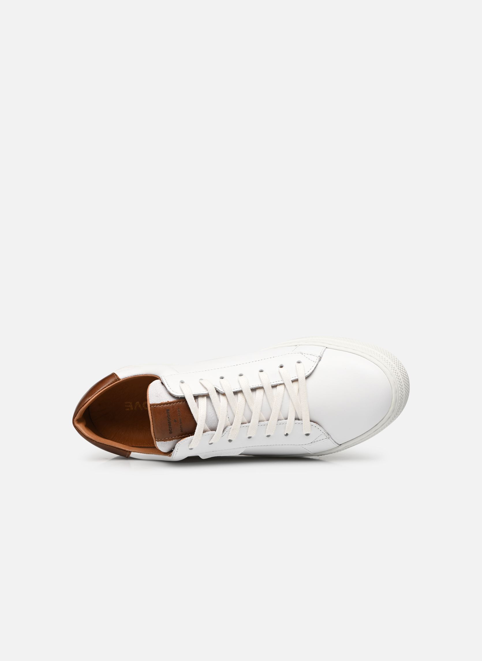 Niedrige Sneaker Spark Clay herren weiß Schmoove Niedrige Sneaker Spark Clay herren weiß WHITE/OLD CAMEL