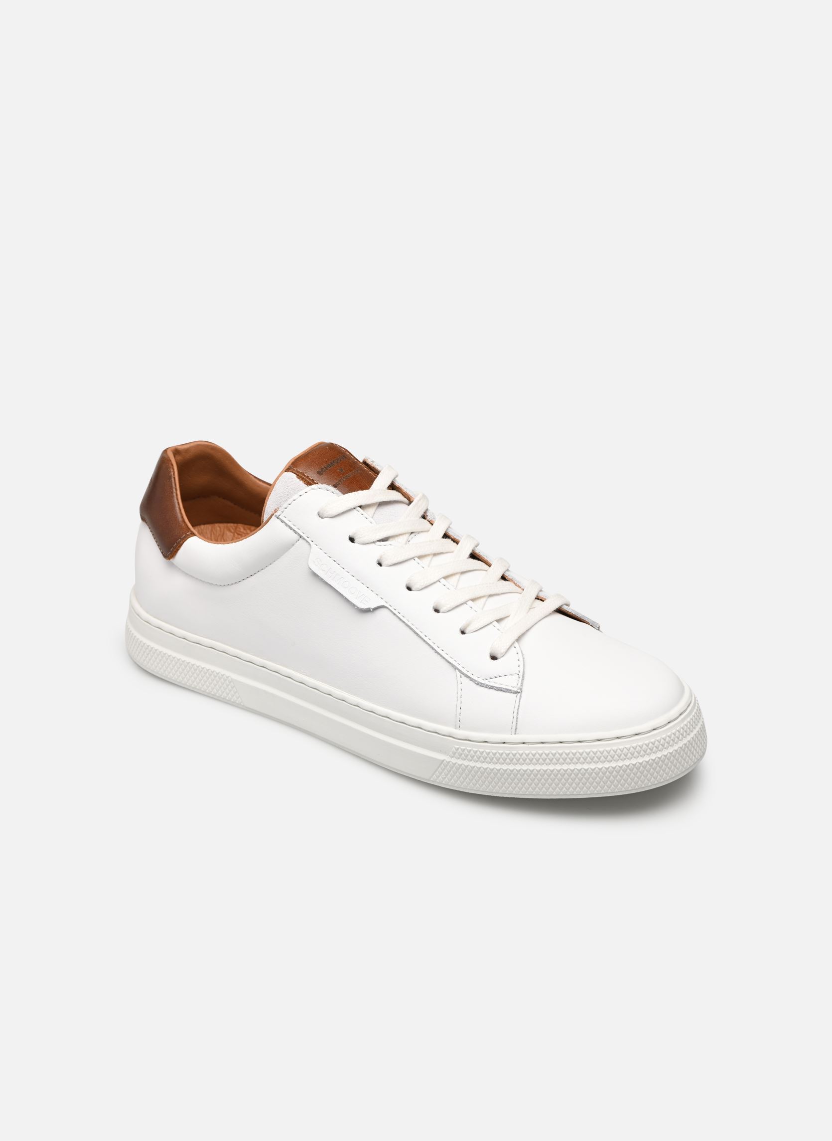 Niedrige Sneaker Spark Clay herren weiß Schmoove Niedrige Sneaker Spark Clay herren weiß WHITE/OLD CAMEL