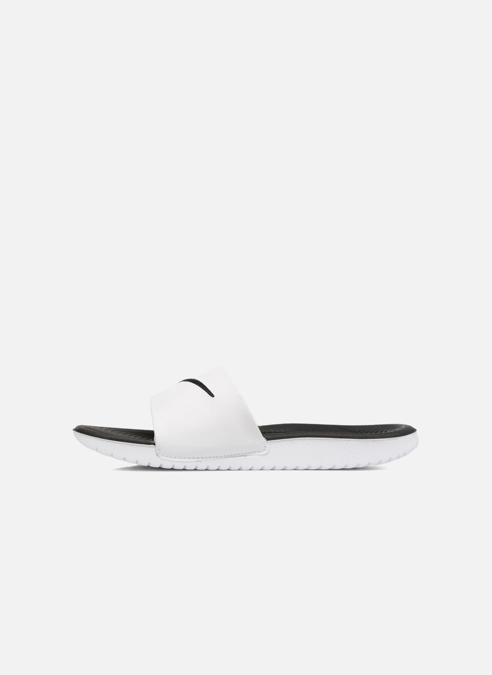 Flip-Flops und Badeschlappen Nike Kawa Slide (Gs/Ps) weiß Nike Flip-Flops und Badeschlappen Nike Kawa Slide (Gs/Ps) weiß WHITE/BLACK