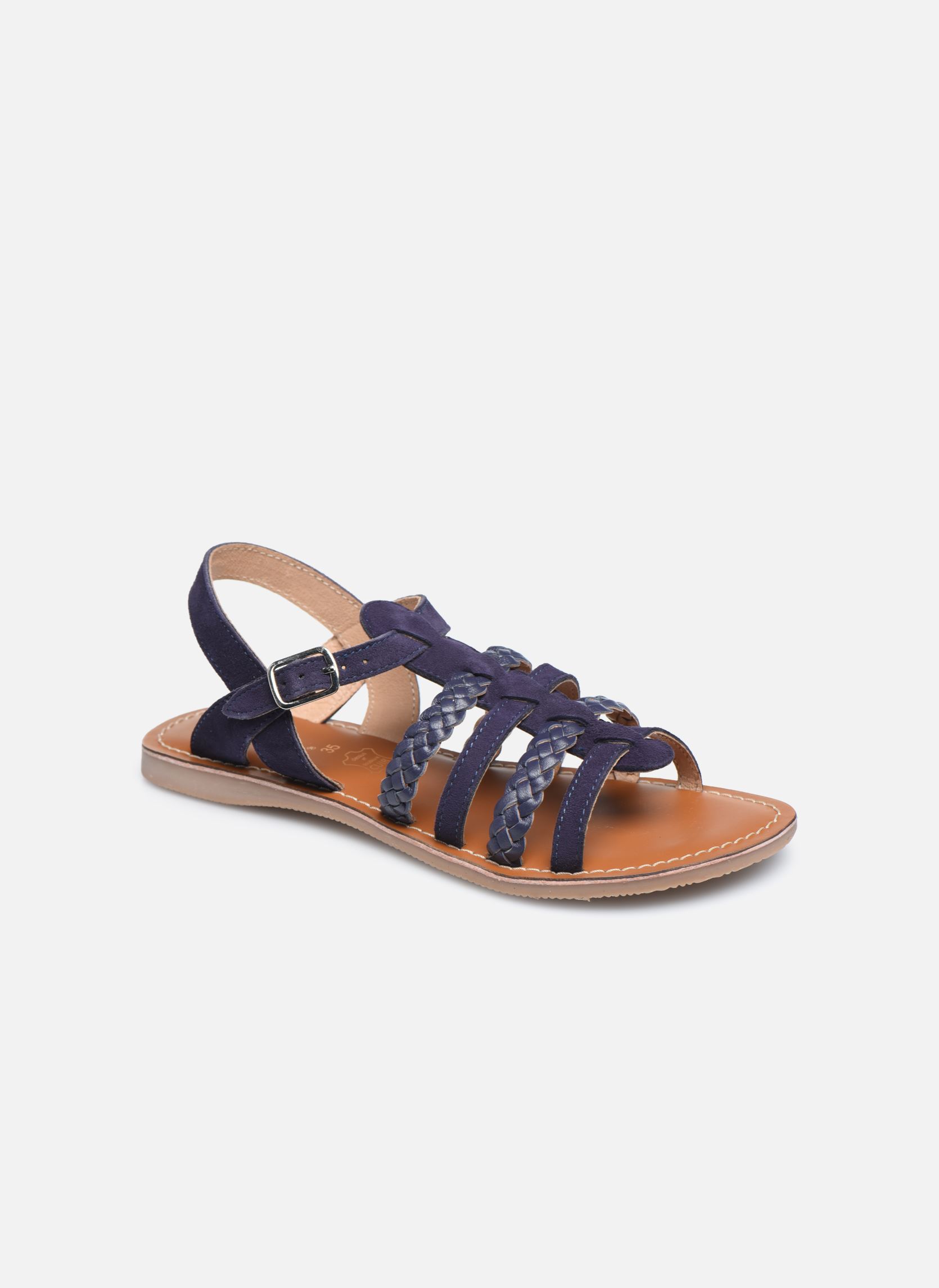 Sandalen Mathilde meisjes blauw L'Atelier Tropézien Sandalen Mathilde meisjes blauw BLUE MESH NAVY SUEDE