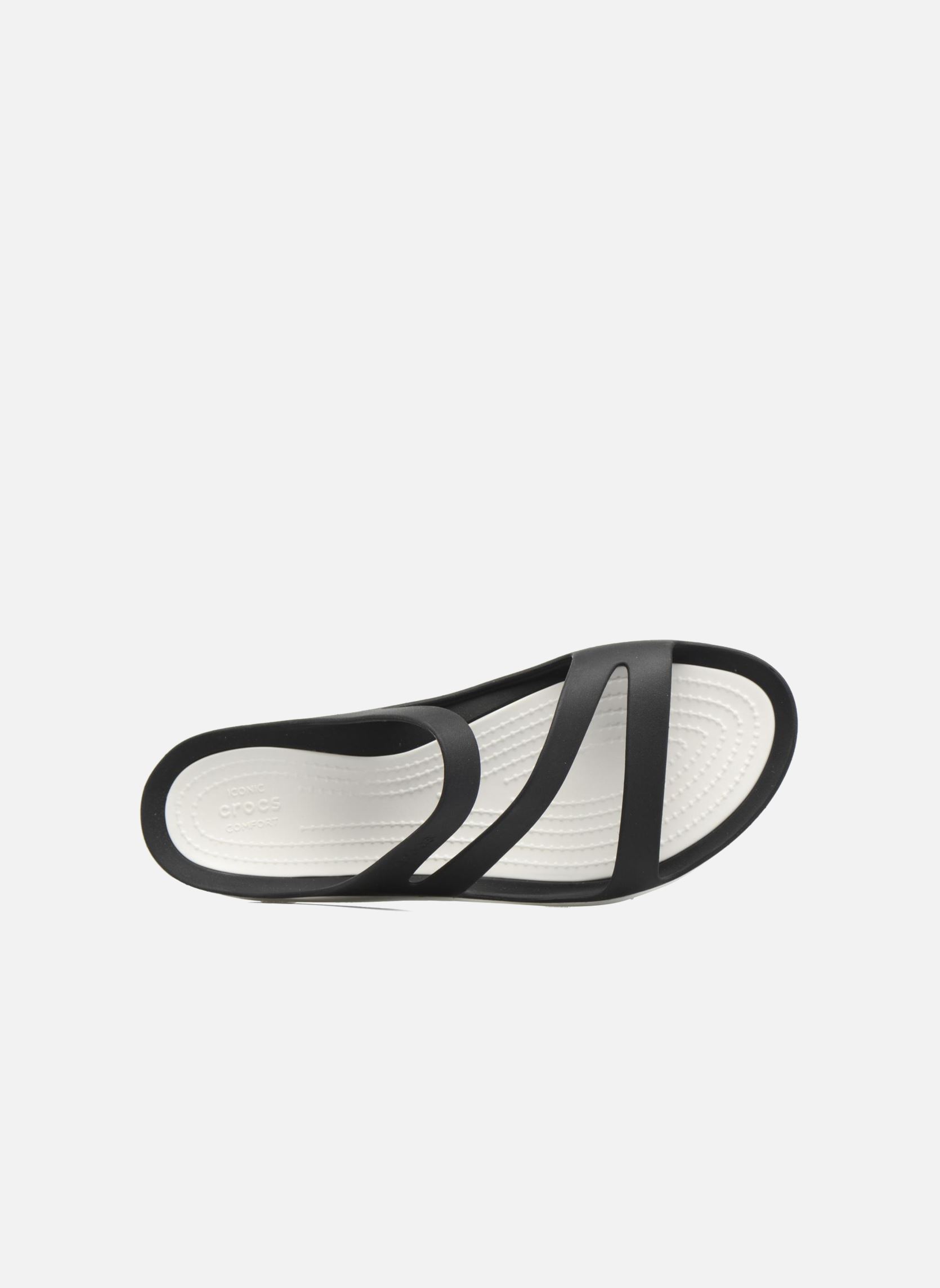 Pantoletten Swiftwater Sandal W damen schwarz Crocs Pantoletten Swiftwater Sandal W damen schwarz Black/white