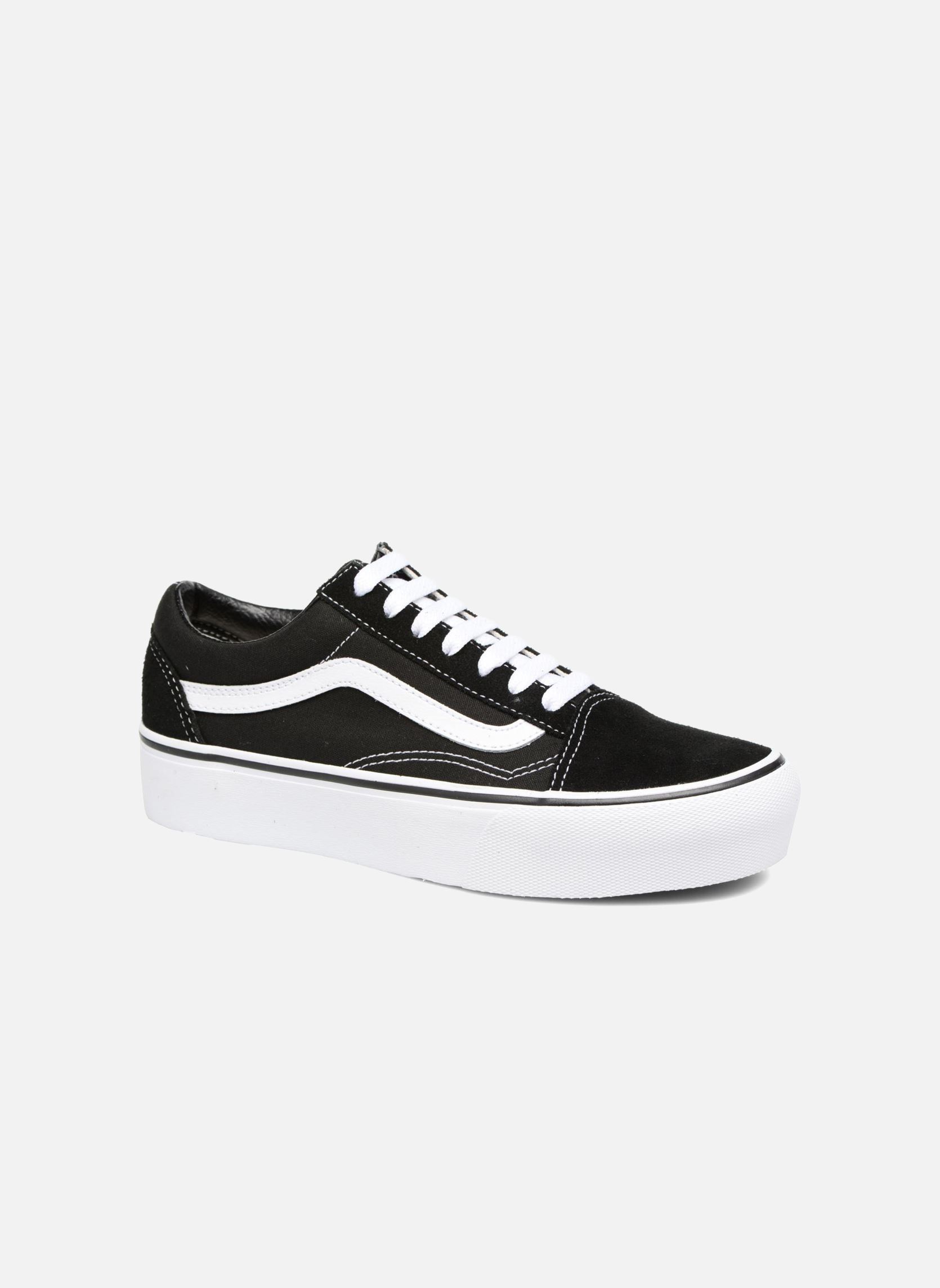 Niedrige Sneaker Old Skool Platform damen schwarz Vans Niedrige Sneaker Old Skool Platform damen schwarz BLACKWHITE