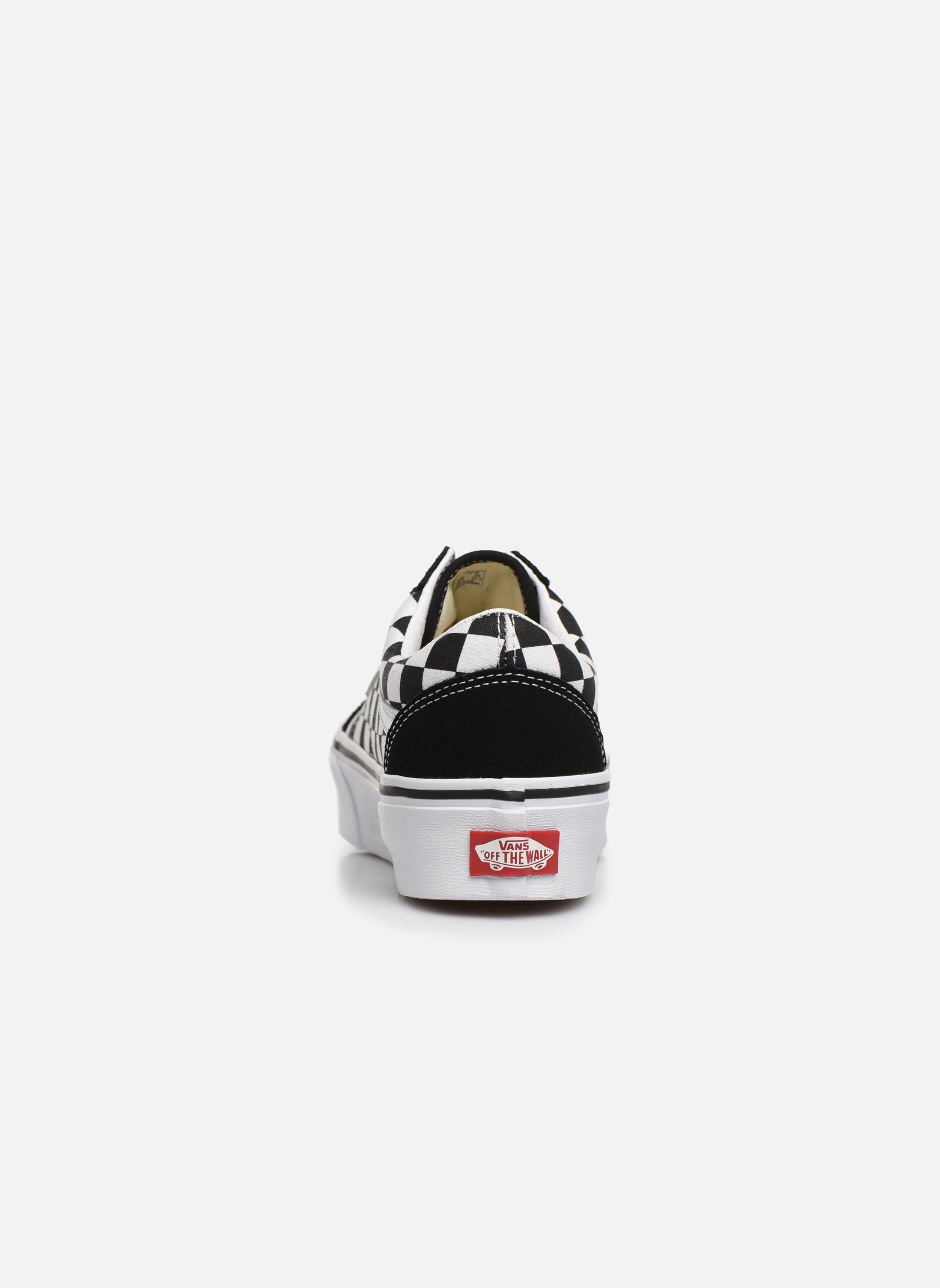 Niedrige Sneaker Old Skool Platform damen schwarz Vans Niedrige Sneaker Old Skool Platform damen schwarz (CHECKERBOARD) BLACKTRUE WHITE